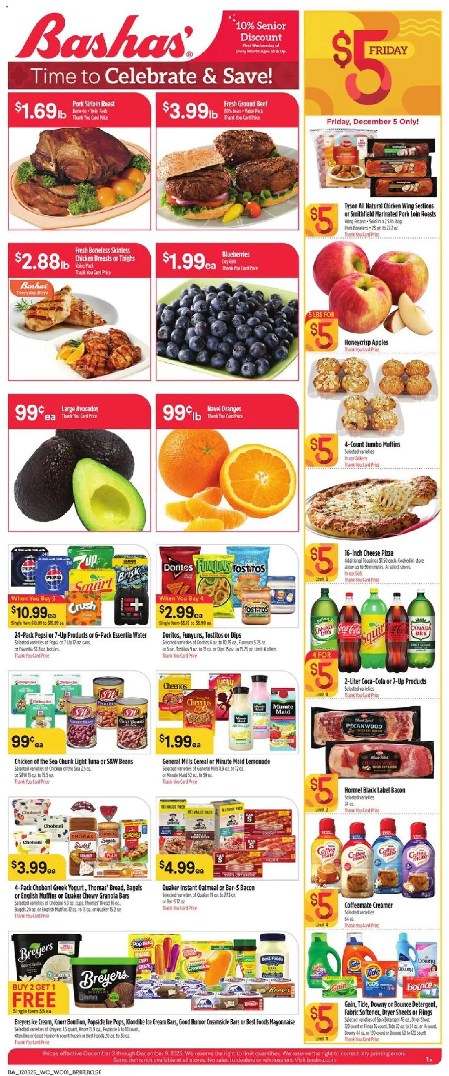 Basha's Weekly Ad - valid from 03.12.2025 | Page: 1 | Products: Saw, Cheese, Bread, Dryer
