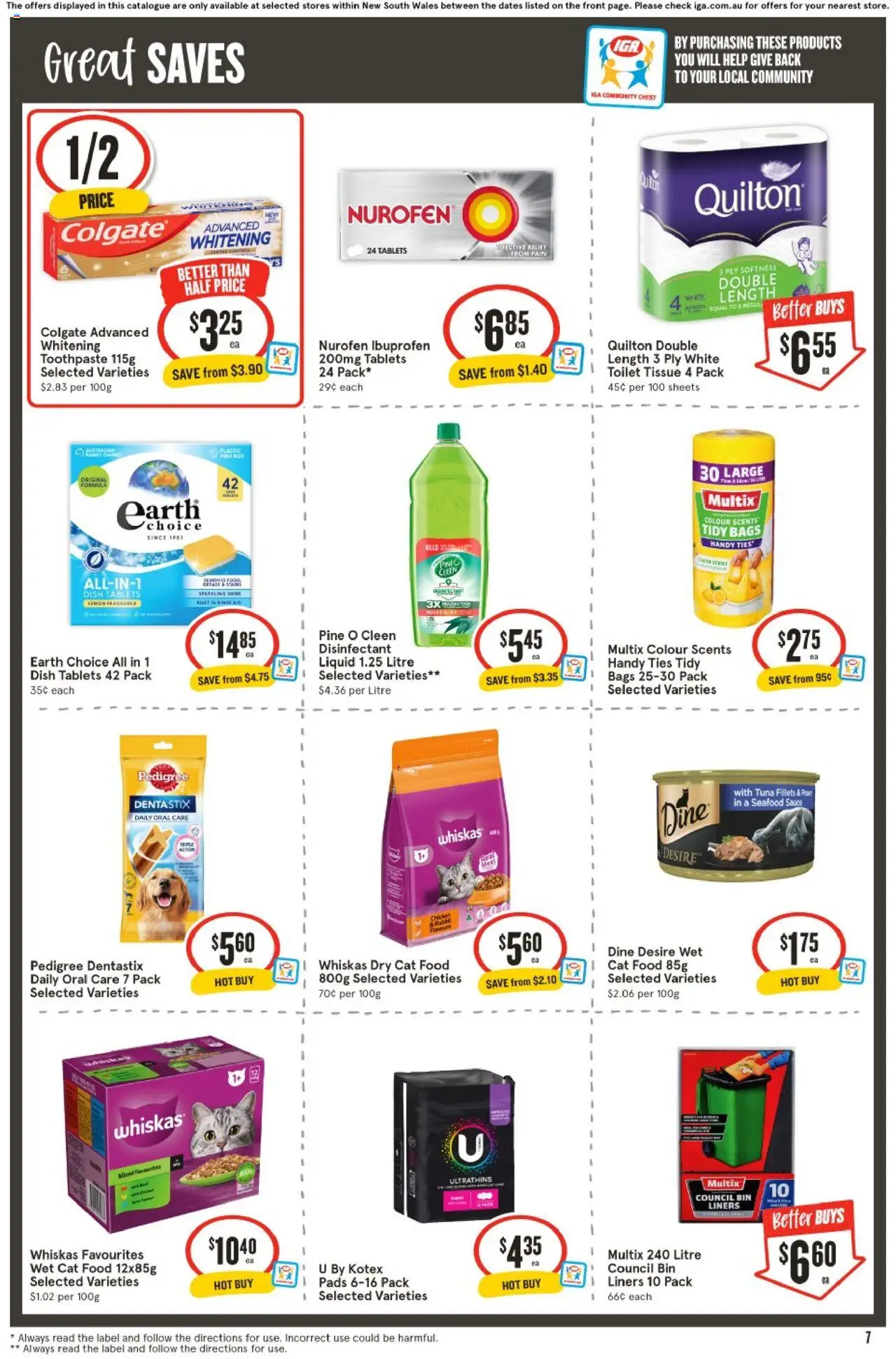 IGA catalogue - valid from 06.08.2025 | Page: 7 | Products: Pizza, Rice, Sugar, Pies