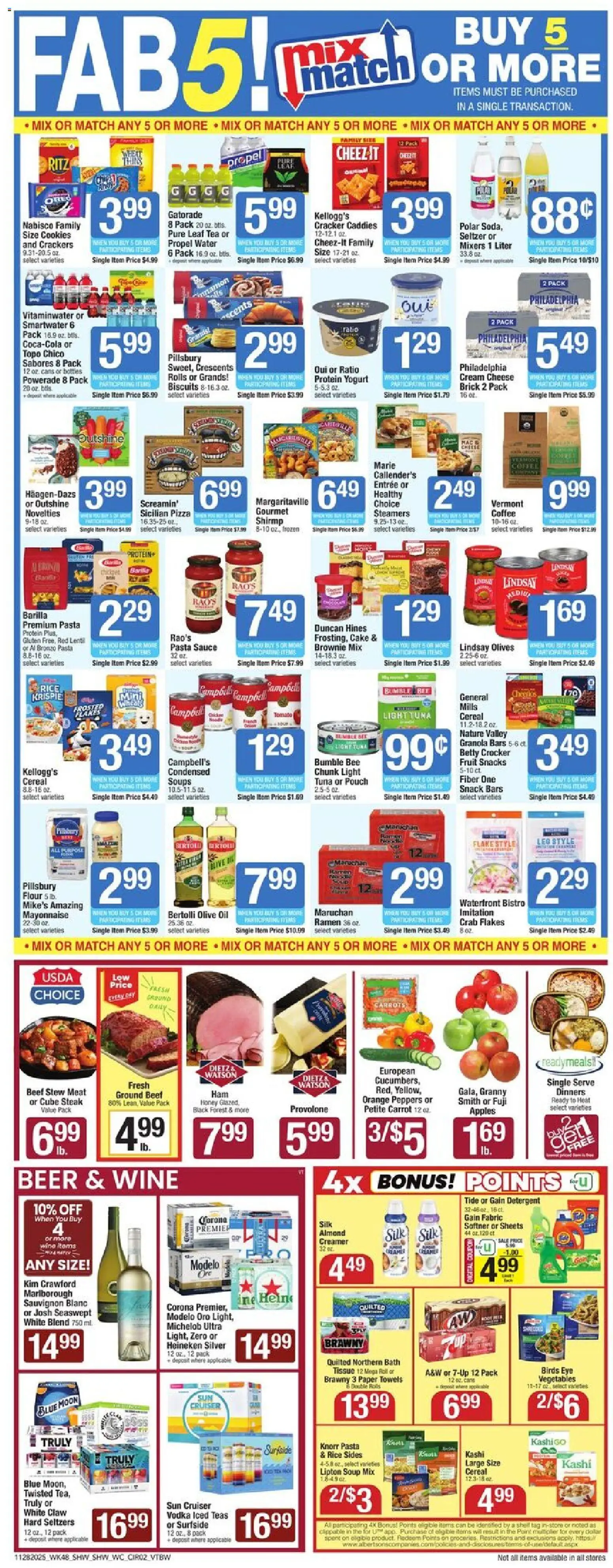 Shaw's Weekly Ad - VT - valid from 28.11.2025 | Page: 2 | Products: Coffee, Beer, Apples, Detergent
