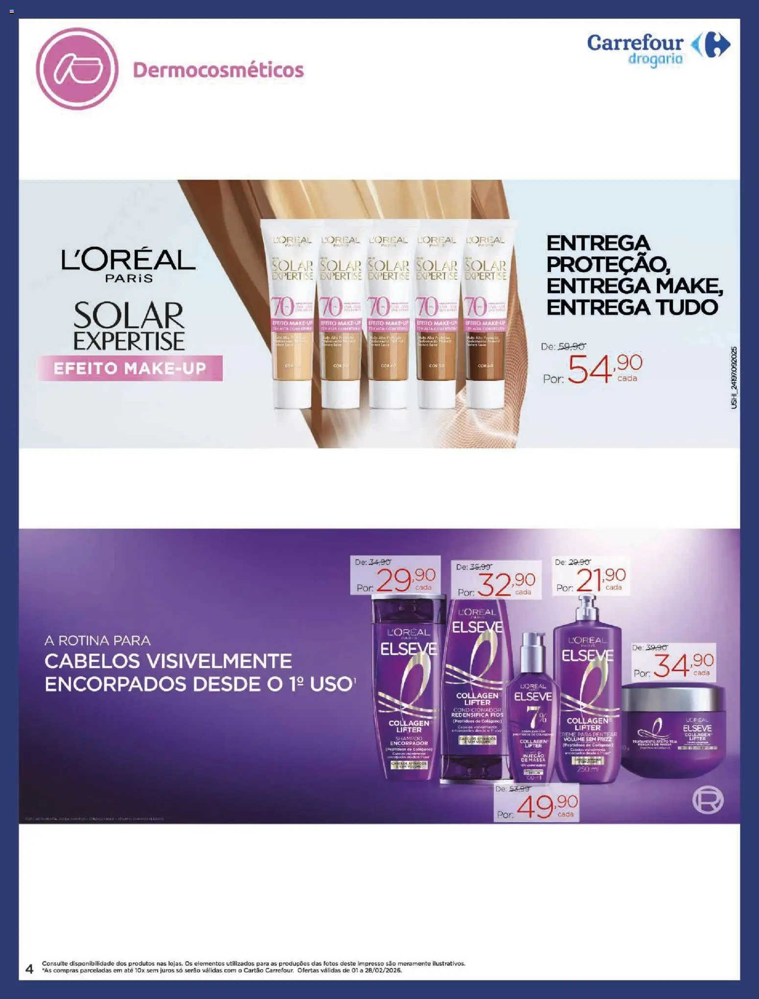Carrefour Folheto - válido de 01.02.2026 | Página: 4 | Produtos: Shampoo, Colágeno, Condicionador