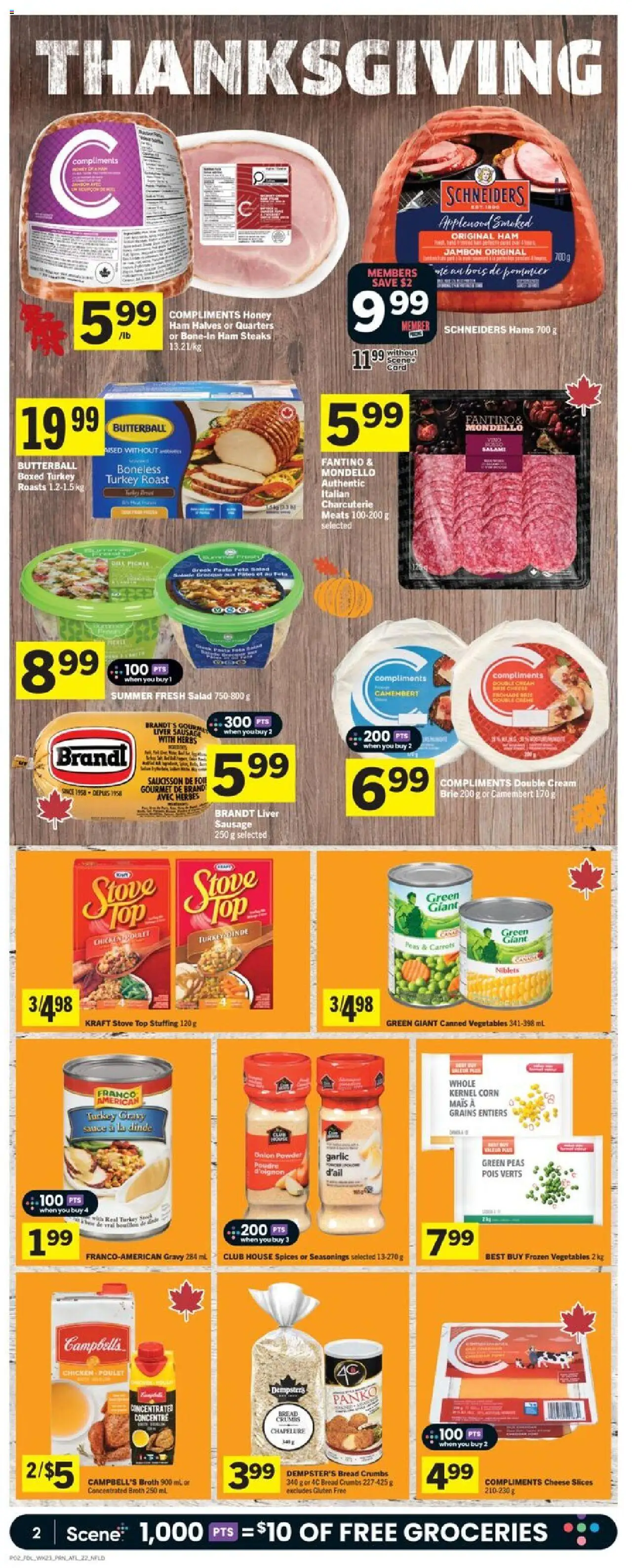Foodland flyer valid from 02.10.2025 | Page: 3 | Products: Pasta, Cream, Stove, Bread