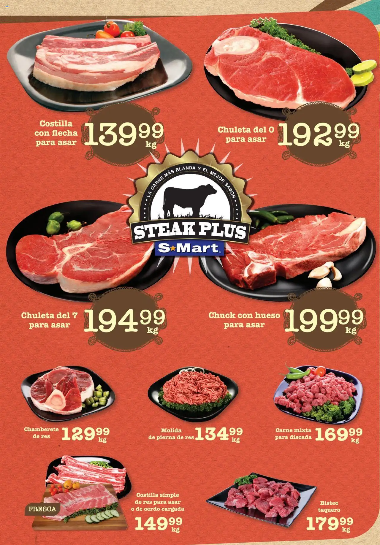 Nuevas ofertas de S-Mart válidas en toda la República Mexicana desde el 11.07.2025. ¡Encuentra las mejores ofertas en S-Mart folleto - Ciudad Juárez! | Página: 1 | Productos: Cerdo, Res