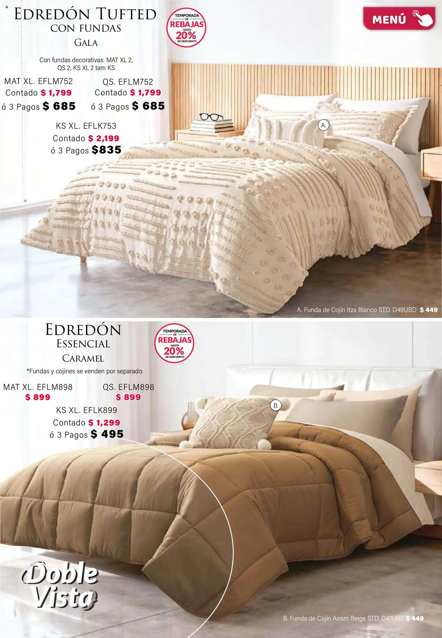 Nuevas ofertas de Colchas Concord válidas en toda la República Mexicana desde el 01.02.2026. ¡Encuentra las mejores ofertas en Colchas Concord catálogo! | Página: 17 | Productos: Funda