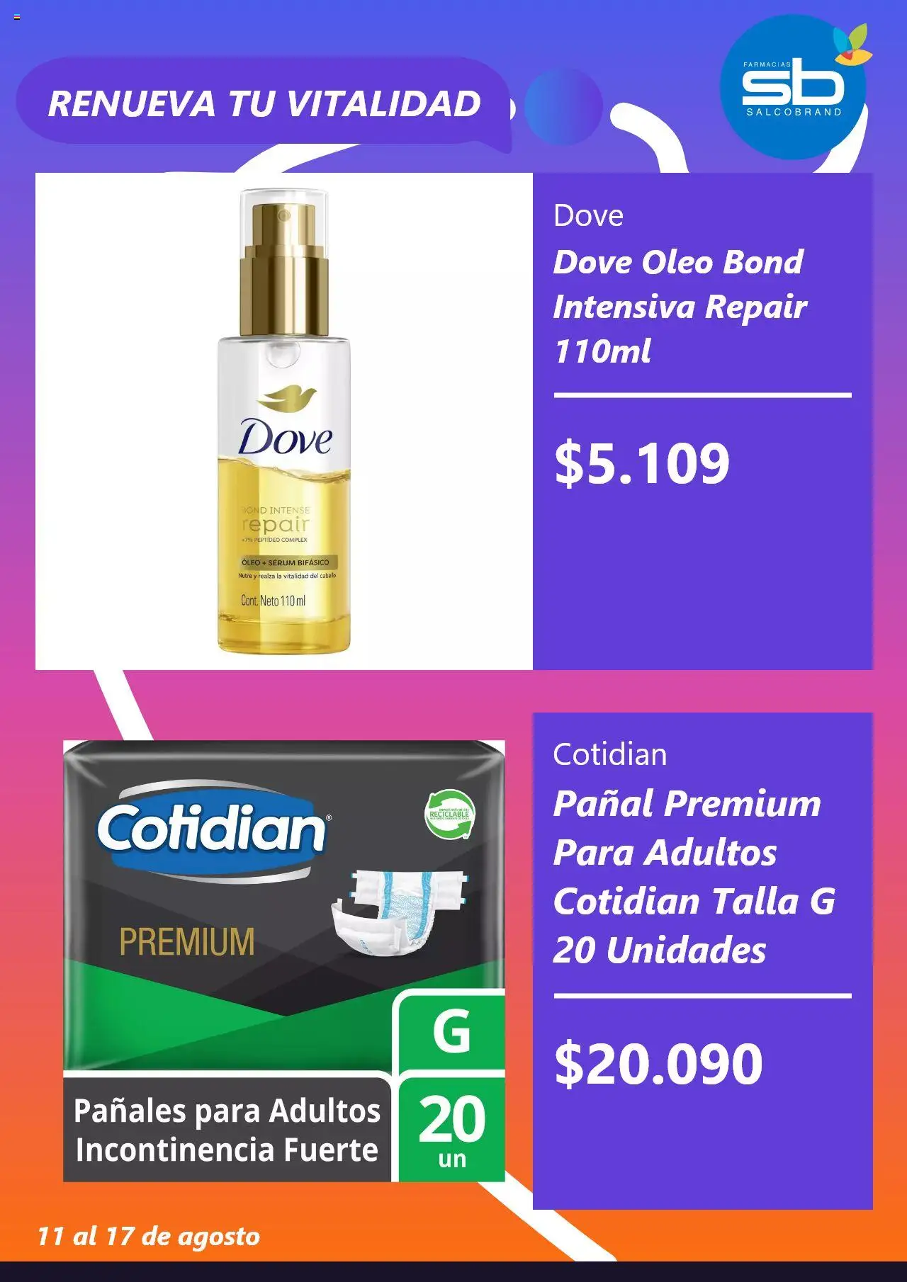 Salcobrand ofertas  │ válido desde el 11.08.2025 | Página: 3 | Productos: Pañales, Serum