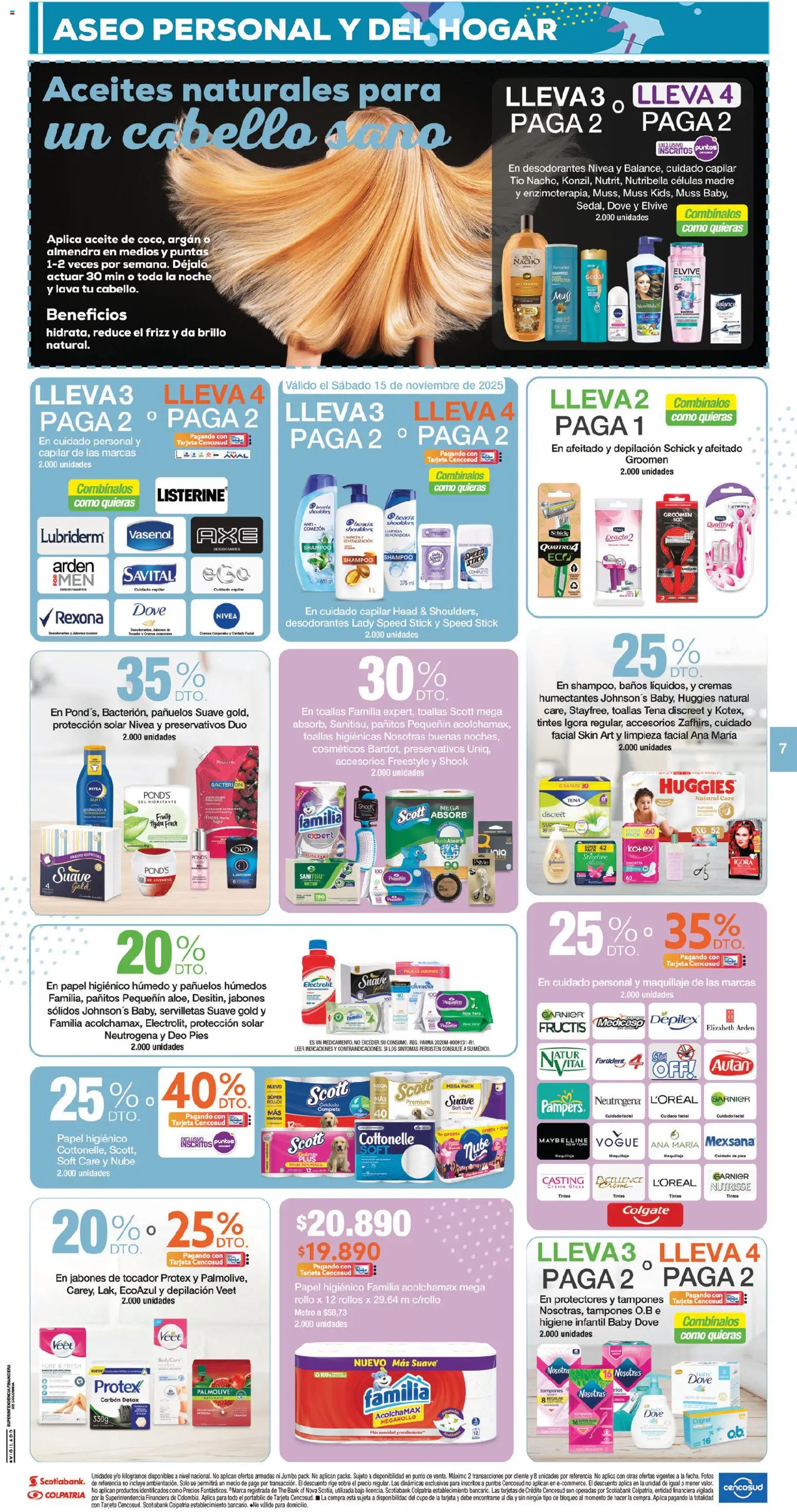 Jumbo revista - valida desde el 14.11.2025 | Página: 7 | Productos: Crema, Shampoo, Papel higiénico, Aceite