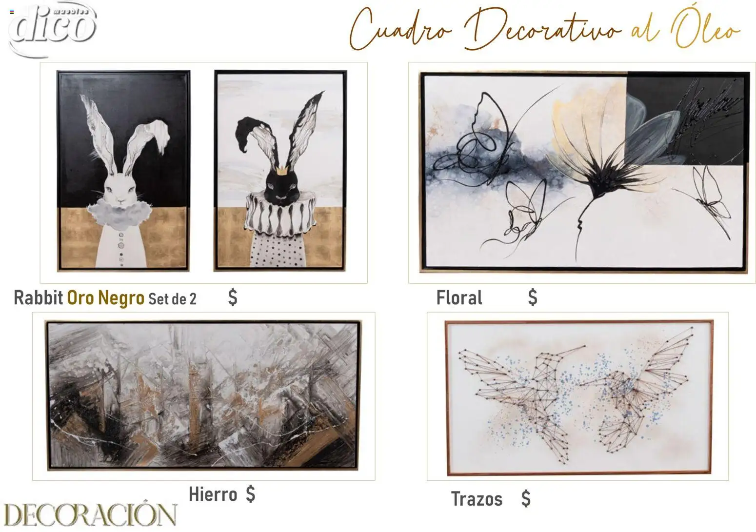 Nuevas ofertas de Muebles Dico válidas en toda la República Mexicana desde el 09.12.2025. ¡Encuentra las mejores ofertas en Muebles Dico catálogo Decoración! | Página: 7 | Productos: Cuadro