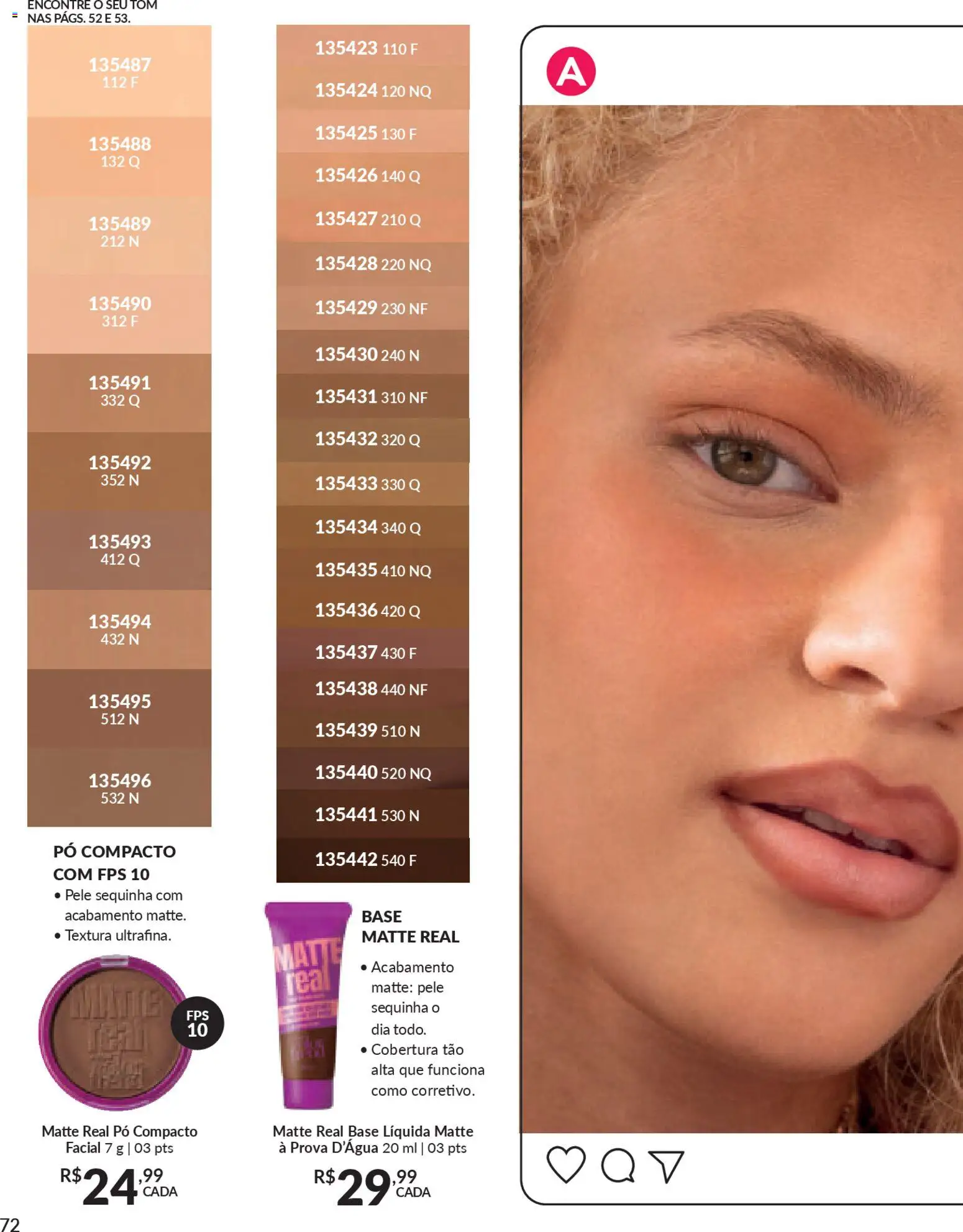 Avon Folheto - válido de 19.12.2025 | Página: 72 | Produtos: Pó compacto, Pó, Base