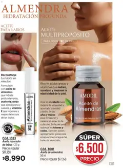 Vista previa Catálogo Amodil Campaña 6 válido desde el 04.03.2026 | Página: 33 | Productos: Vitaminas, Baño, Agua, Almendra