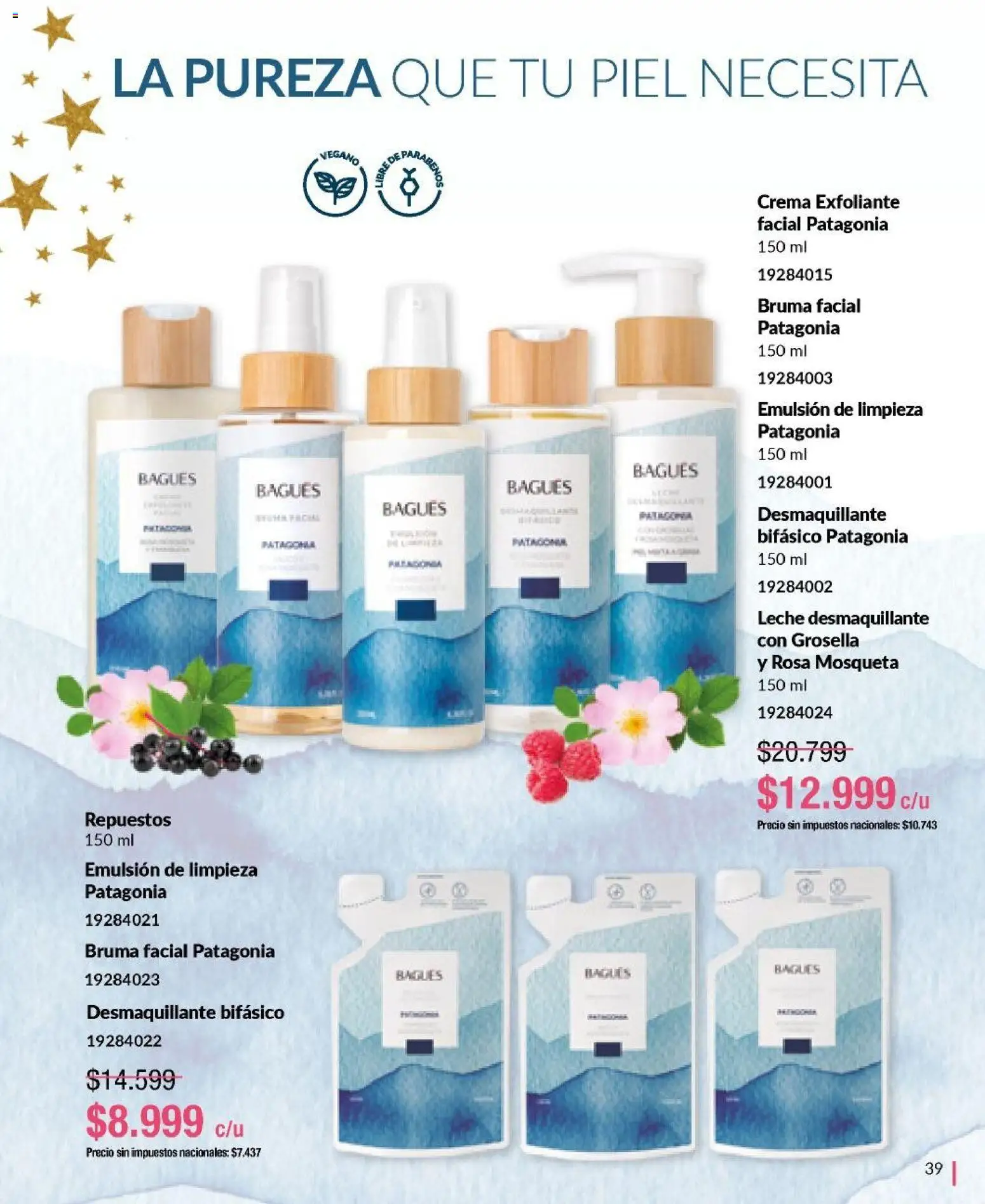 Bagués - Catálogo │ válido desde el 17.11.2025 | Página: 39 | Productos: Exfoliante facial, Bruma, Leche, Crema