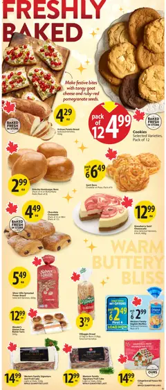 Preview of Save on foods weekly flyer / circulaire from shop Save on foods valid from 27.11.2025 | Page: 11 | Products: Cookies, Cheese, Bread, Chocolate