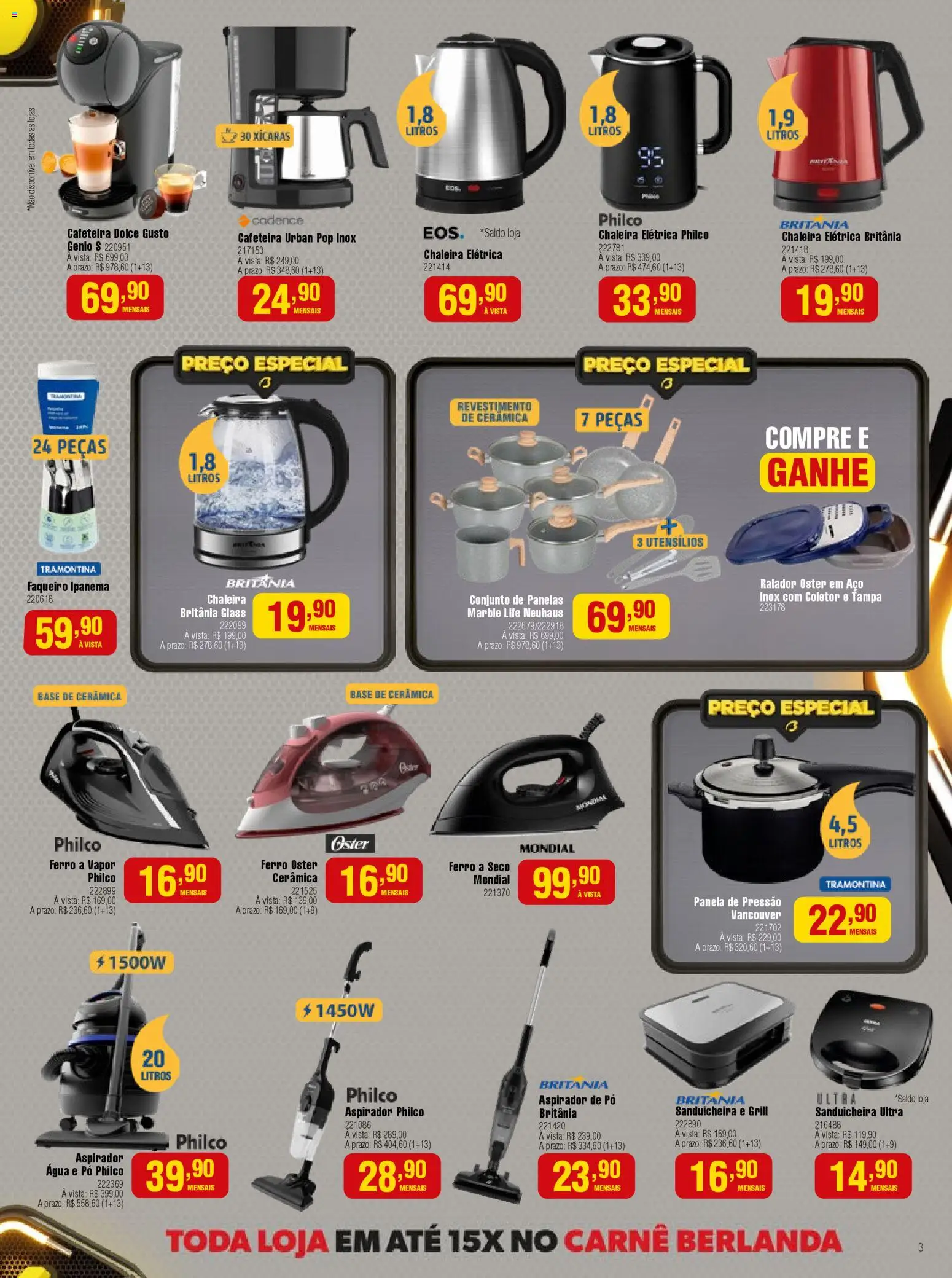 Berlanda Folheto - válido de 01.11.2025 | Página: 3 | Produtos: Ralador, Pó, Panela de pressão, Base