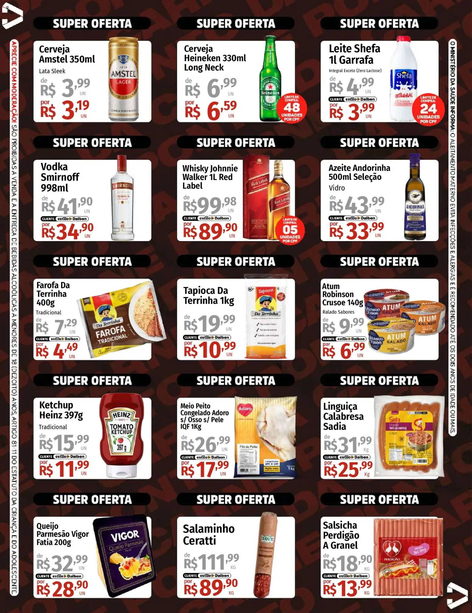 Supermercado Dalben Folheto - válido de 17.12.2025 | Página: 2 | Produtos: Tapioca, Salsicha, Linguiça, Farofa