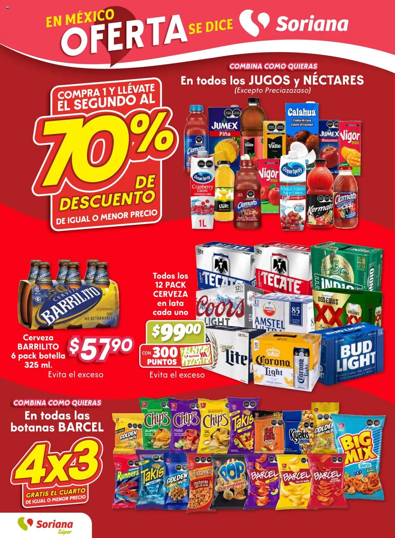 Nuevas ofertas de Soriana válidas en toda la República Mexicana desde el 01.08.2025. ¡Encuentra las mejores ofertas en Soriana - Fin de Semana Súper: Tijuana, Mexicali, Ensenada, San Luis Río Colorado y Tecate! | Página: 2 | Productos: Crema, Queso, Piña, Mesa