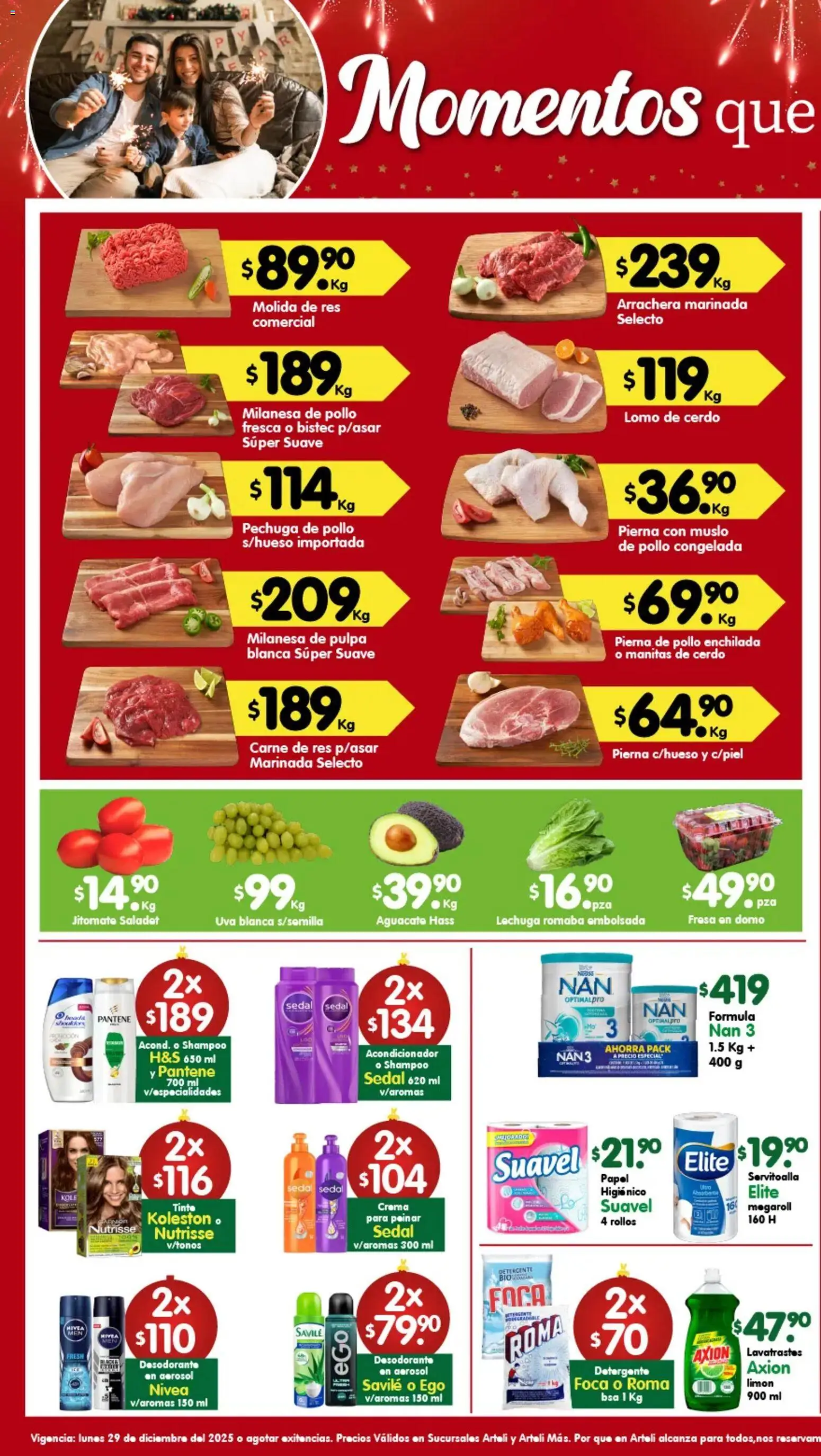 Nuevas ofertas de Arteli válidas en toda la República Mexicana desde el 29.12.2025. ¡Encuentra las mejores ofertas en Arteli folleto! | Página: 1 | Productos: Fresa, Limón, Uva, Acondicionador