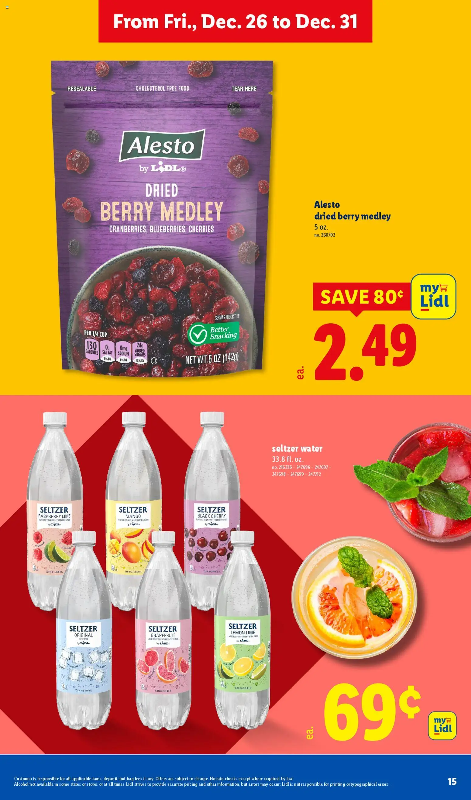 Lidl Weekly Ad - valid from 26.12.2025 | Page: 15 | Products: Cherries, Lemon, Mango, Raspberry