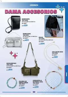 Vista previa de Andrea - Catálogo Andrea Fest, nuevo folleto de la tienda, válido en México a partir del 28.09.2025 | Página: 39 | Productos: Bolsa, Pulsera, Collar, Gargantilla