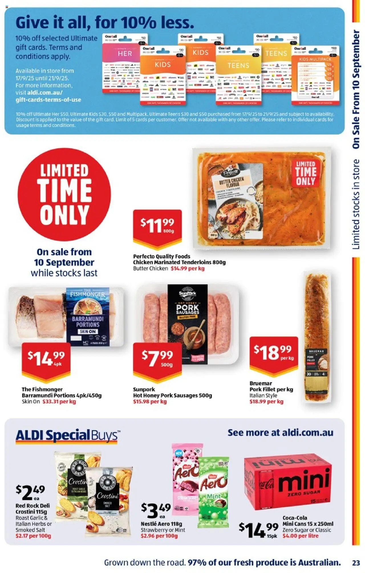 Aldi catalogue - valid from 17.09.2025 | Page: 23 | Products: Honey, Pork, Salt, Sugar