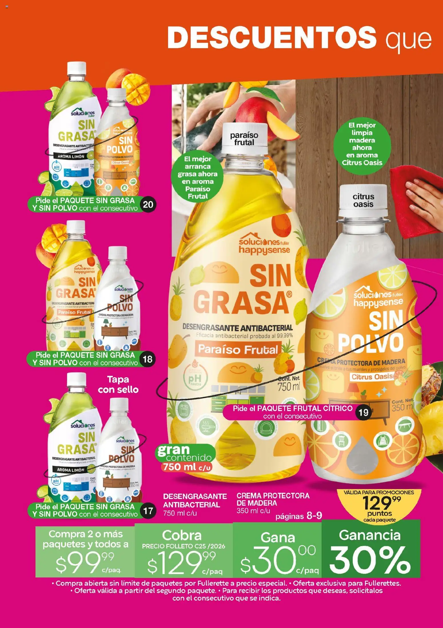 Nuevas ofertas de Fuller Gana Mas 25 2026 válidas en toda la República Mexicana desde el 18.03.2026. ¡Encuentra las mejores ofertas en Fuller Gana Mas 25 2026! | Página: 16 | Productos: Limón, Brillo, Desengrasante, Polvo