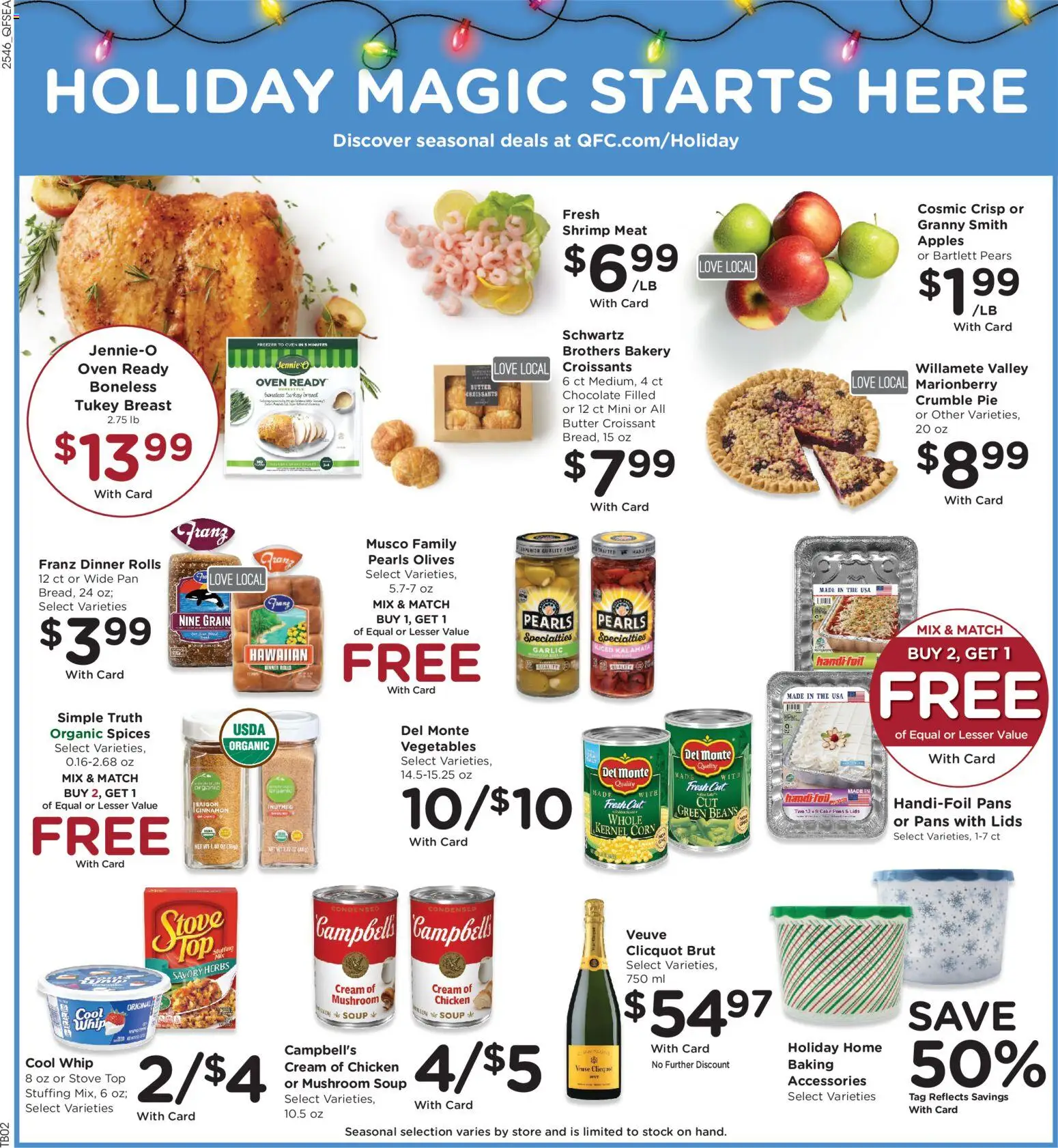 QFC Weekly Ad - WA - valid from 17.12.2025 | Page: 4 | Products: Chocolate, Cream, Vegetables, Croissants