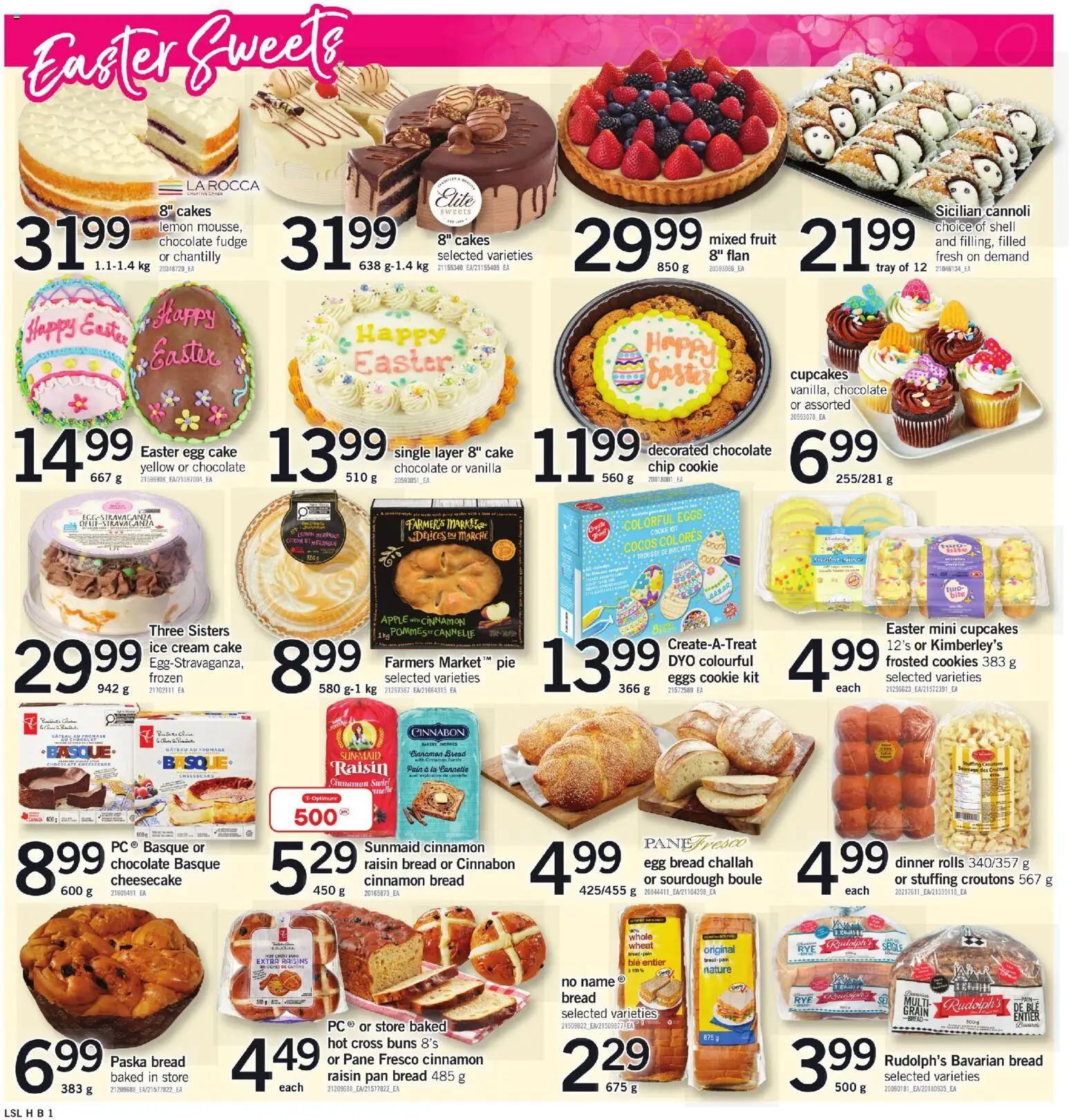 Loblaws flyer valid from 02.04.2026 | Page: 8 | Products: Cream, Cookies, Ice cream, Eggs