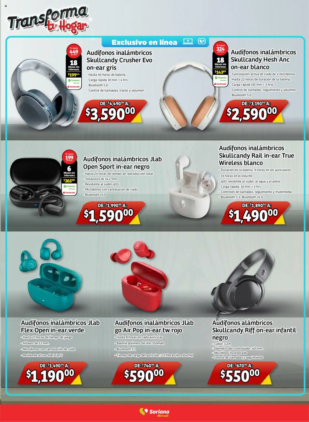 Nuevas ofertas de Soriana válidas en toda la República Mexicana desde el 28.08.2025. ¡Encuentra las mejores ofertas en Soriana - Transforma tu hogar Mercado Nacional! | Página: 6 | Productos: Agua, Estuche, Cable, Juego