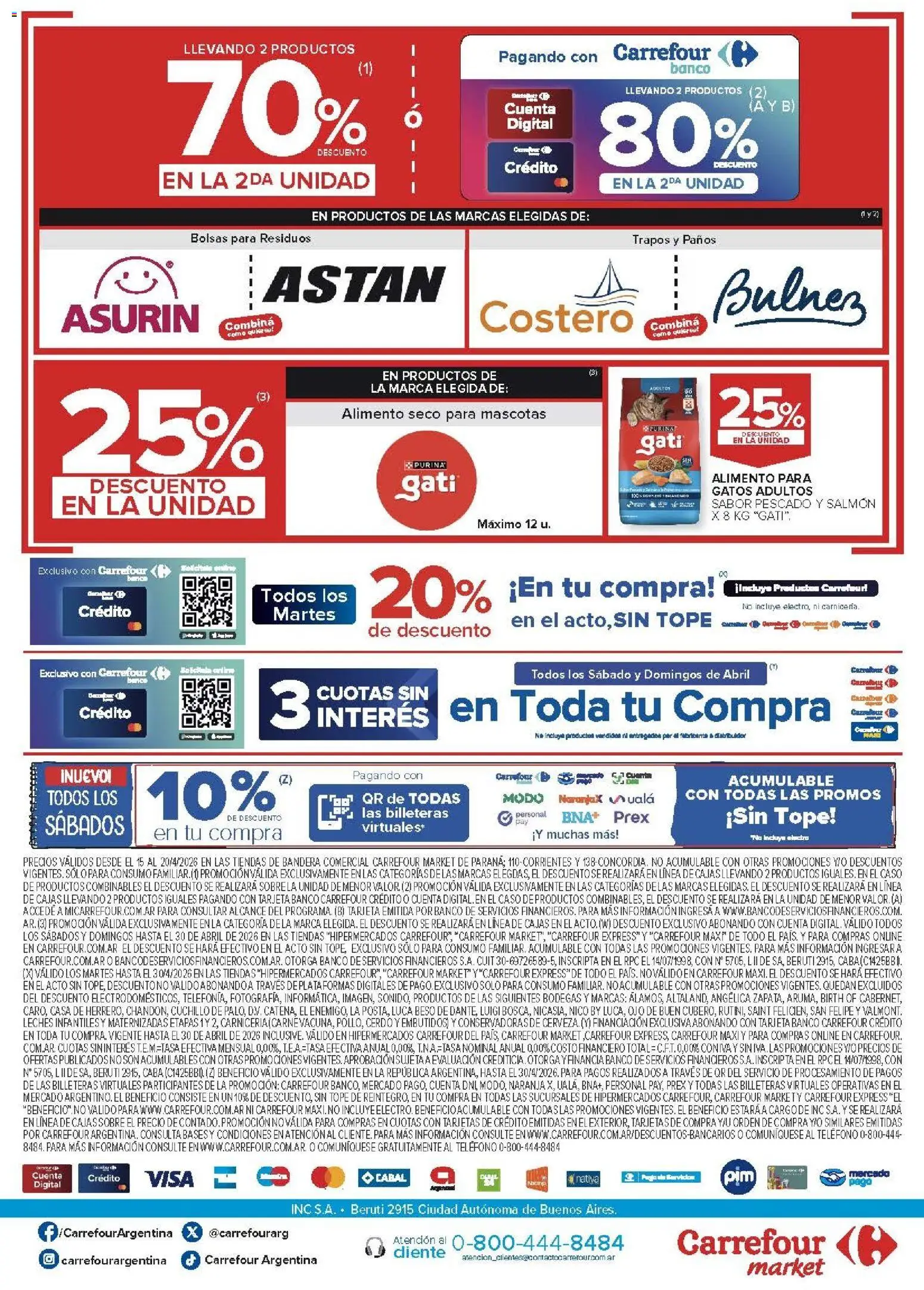 Carrefour Market - Market Paraná y Concordia │ válido desde el 15.04.2026 | Página: 5 | Productos: Cuchillo, Banco, Pescado, Cerdo