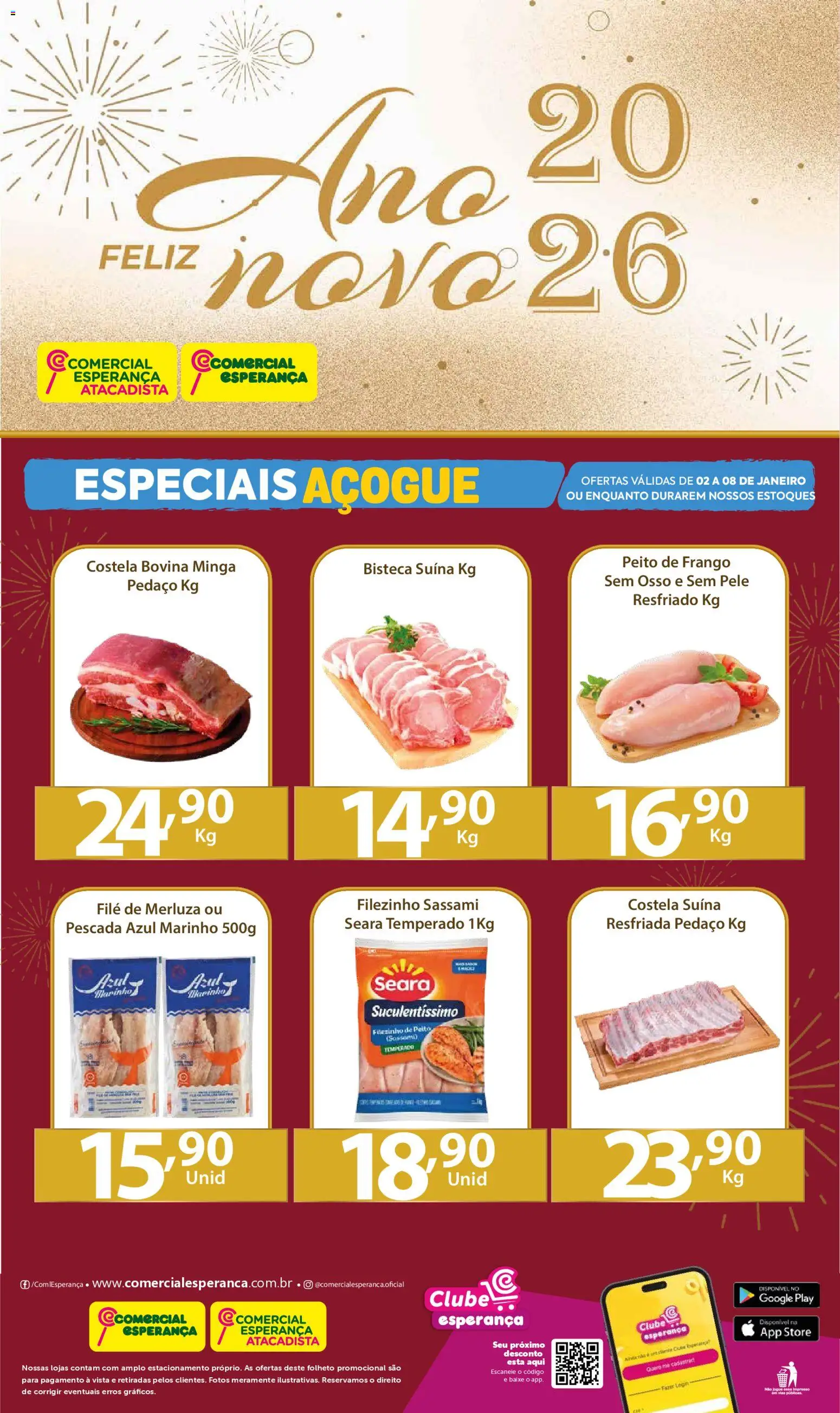 Comercial Esperança Folheto - válido de 02.01.2026 | Página: 1 | Produtos: Frango, Peito de frango