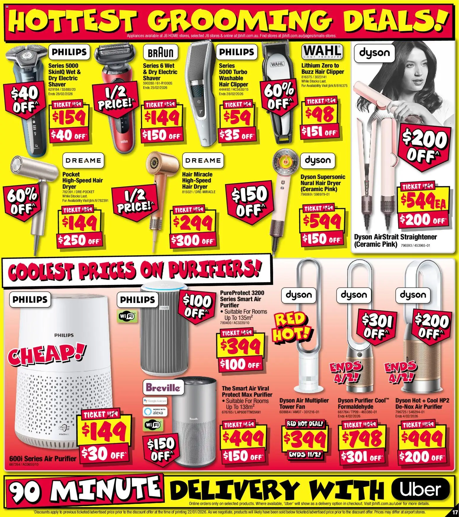 JB Hi-Fi catalogue - valid from 29.01.2026 | Page: 17 | Products: Dryer, Fan, Air purifier, Hair dryer