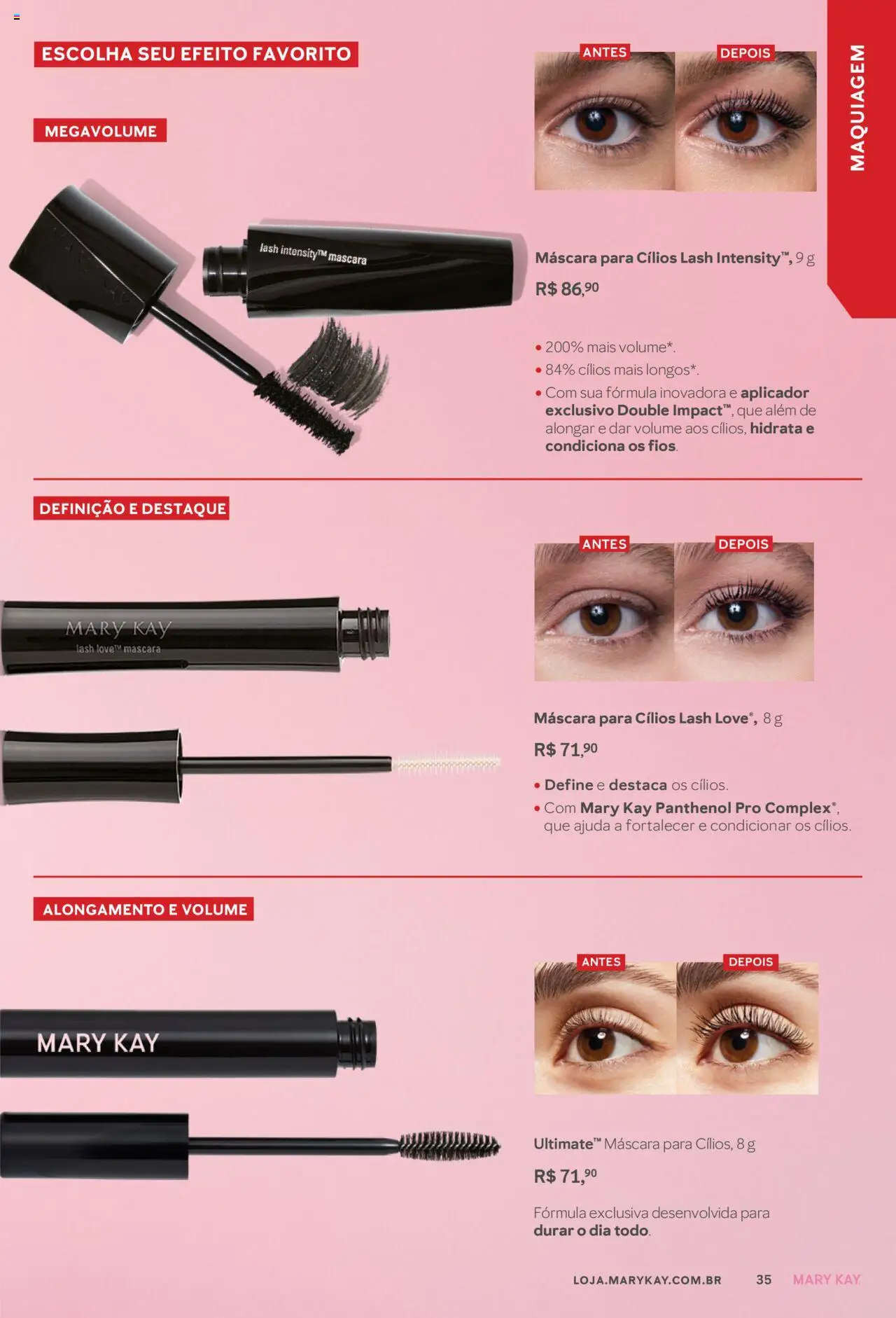 Mary Kay Folheto - válido de 01.07.2025 | Página: 35 | Produtos: Maquiagem, Máscara para cílios
