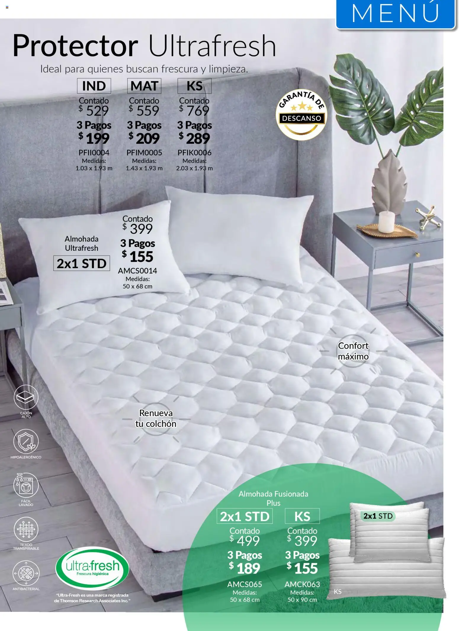 Nuevas ofertas de Colchas Concord válidas en toda la República Mexicana desde el 01.05.2026. ¡Encuentra las mejores ofertas en Colchas Concord catálogo! | Página: 175 | Productos: Colchón, Almohada