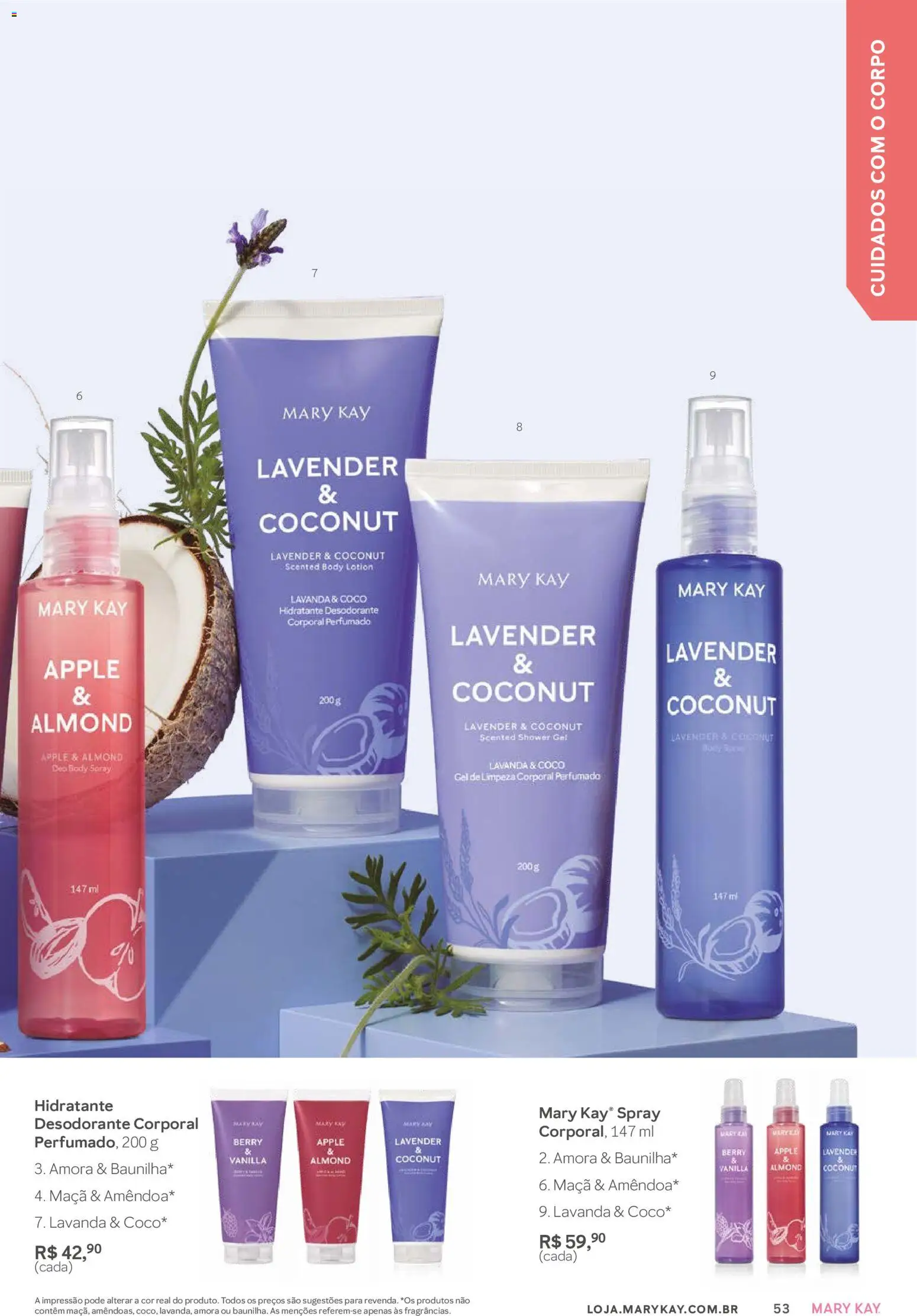 Mary Kay Folheto - válido de 01.03.2026 | Página: 53 | Produtos: Coco, Desodorante, Gel de limpeza, Body