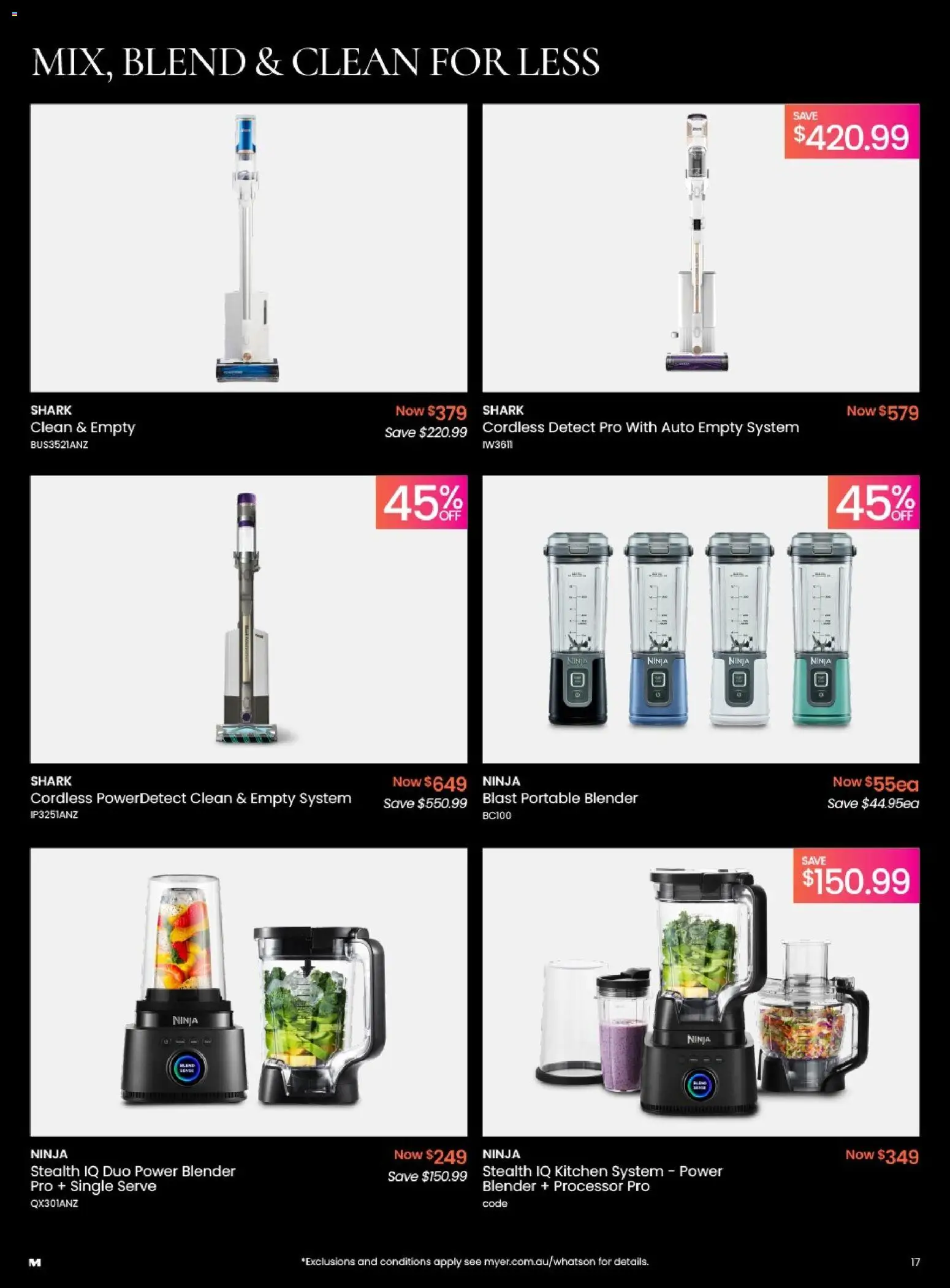 Myer catalogue - valid from 17.11.2025 | Page: 17 | Products: Blender, Portable