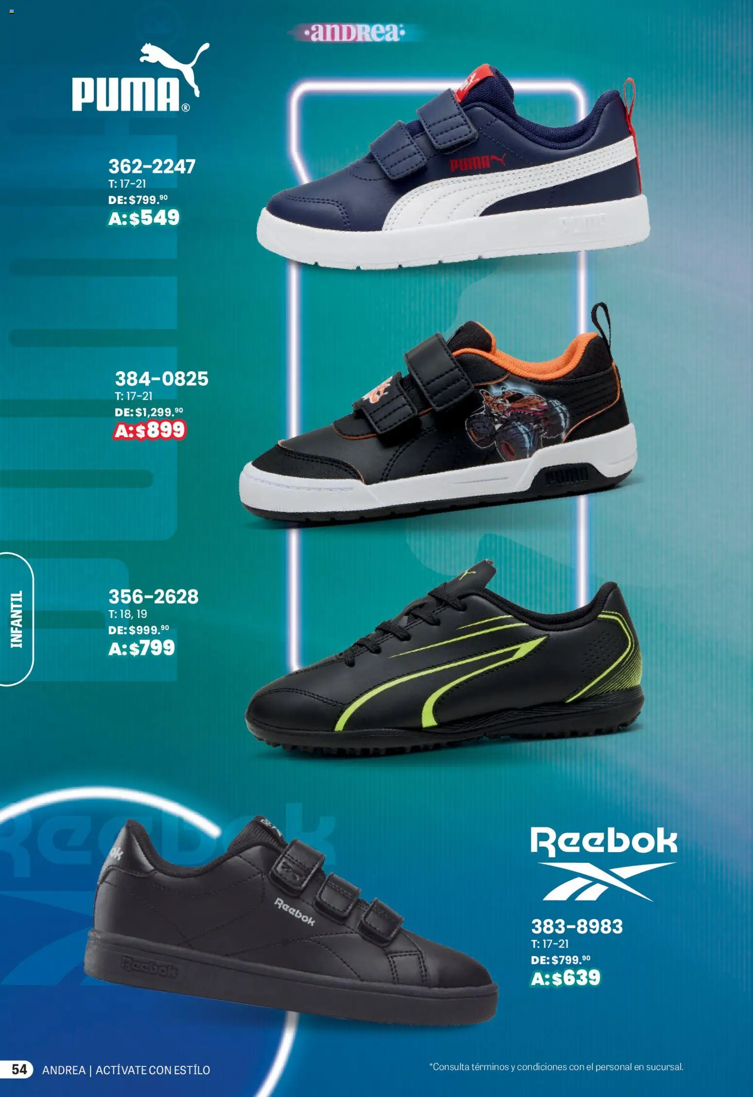 Nuevas ofertas de Andrea válidas en toda la República Mexicana desde el 01.03.2026. ¡Encuentra las mejores ofertas en Andrea catálogo Actívate con estillo! | Página: 54