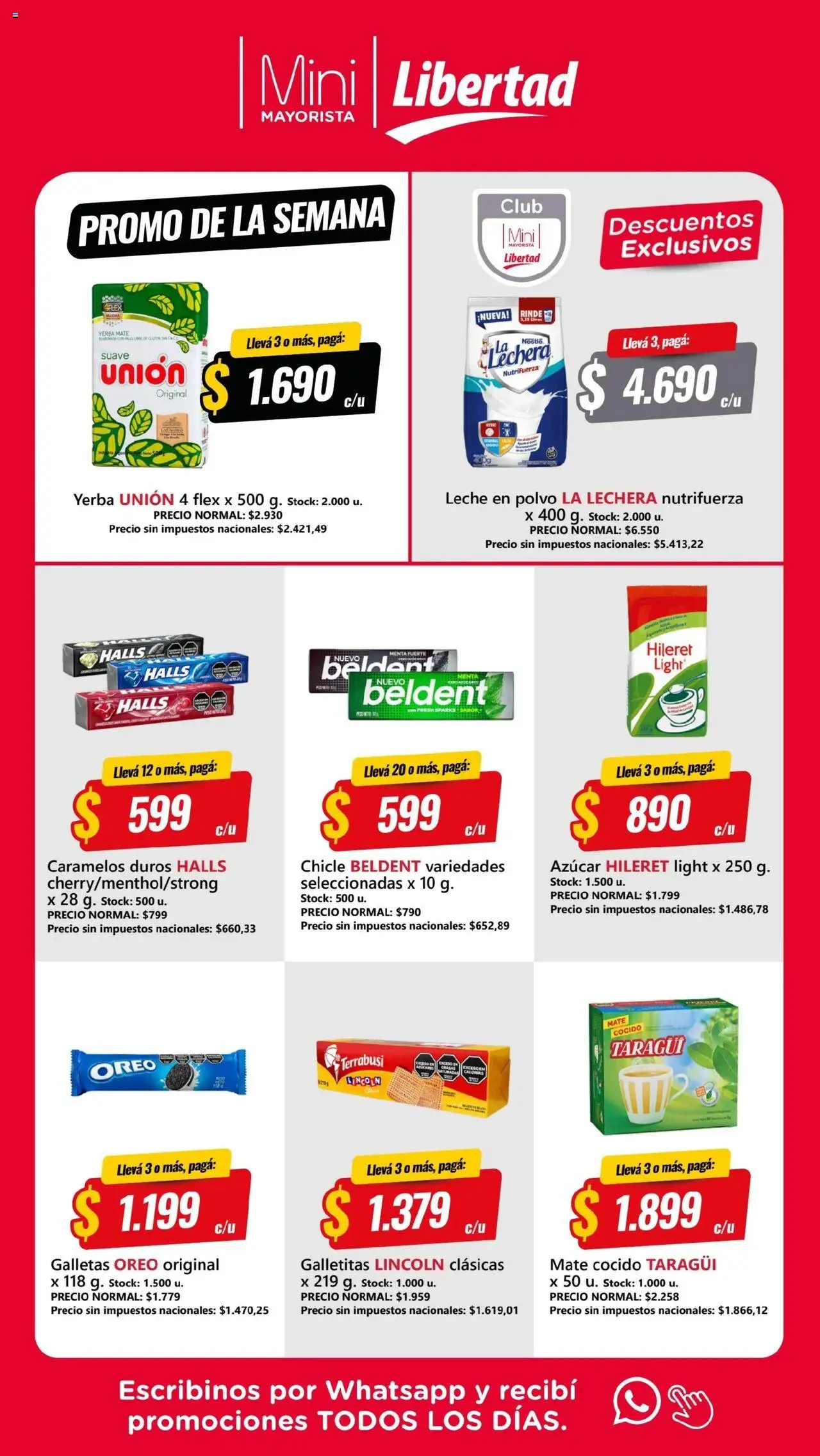 Hipermercado Libertad catálogo │ válido desde el 19.05.2025 | Página: 4 | Productos: Galletitas, Yerba, Leche en polvo, Galletas