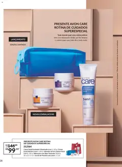 Avon - Campanha 17 - Pré-Visualização do folheto da loja Avon, válido de 07.10.2025 | Página: 28 | Produtos: Necessaire, Creme, Iluminador, Sabonete