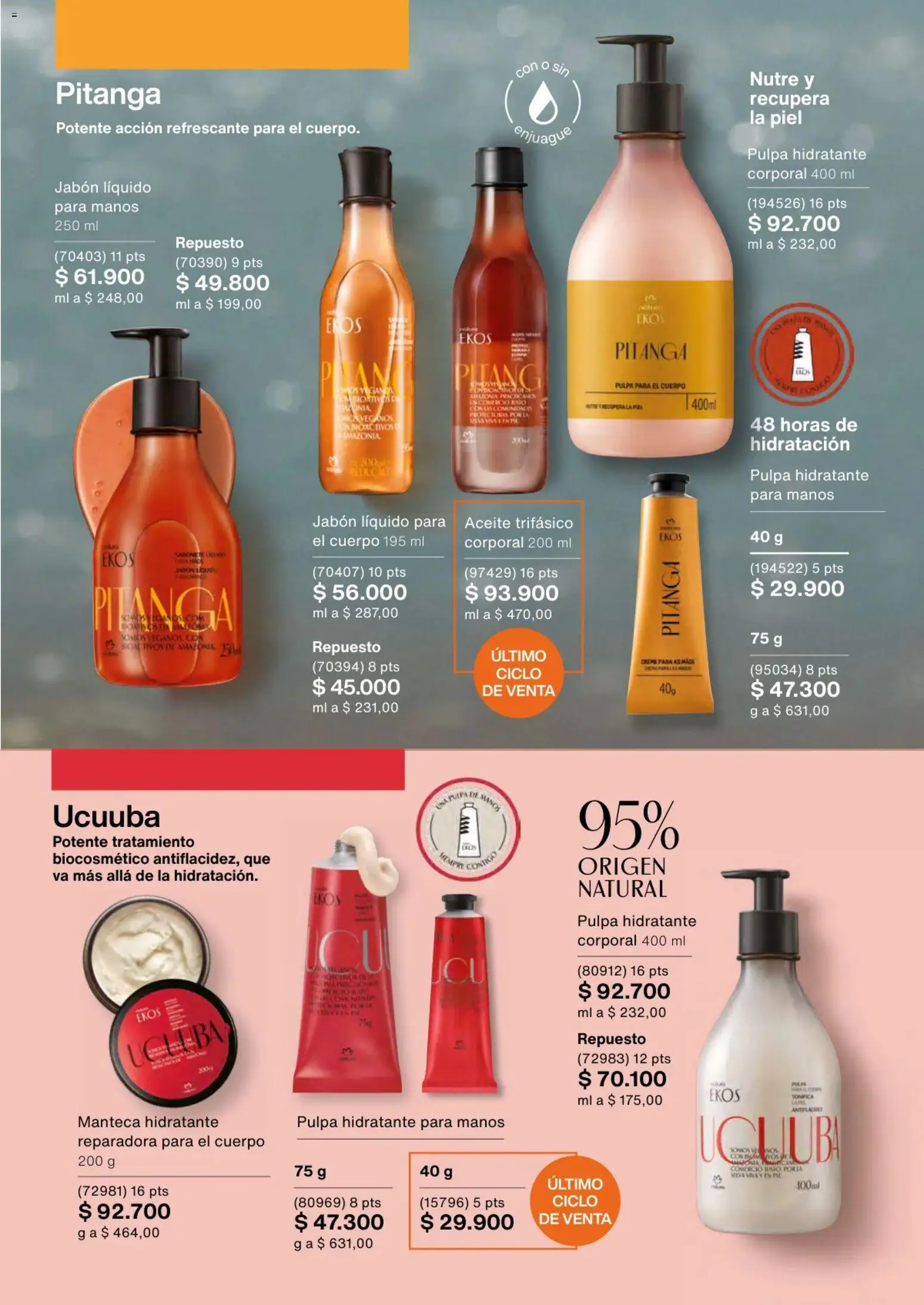 Natura revista - valida desde el 13.11.2025 | Página: 133 | Productos: Té, Jabón líquido, Jabón, Manteca