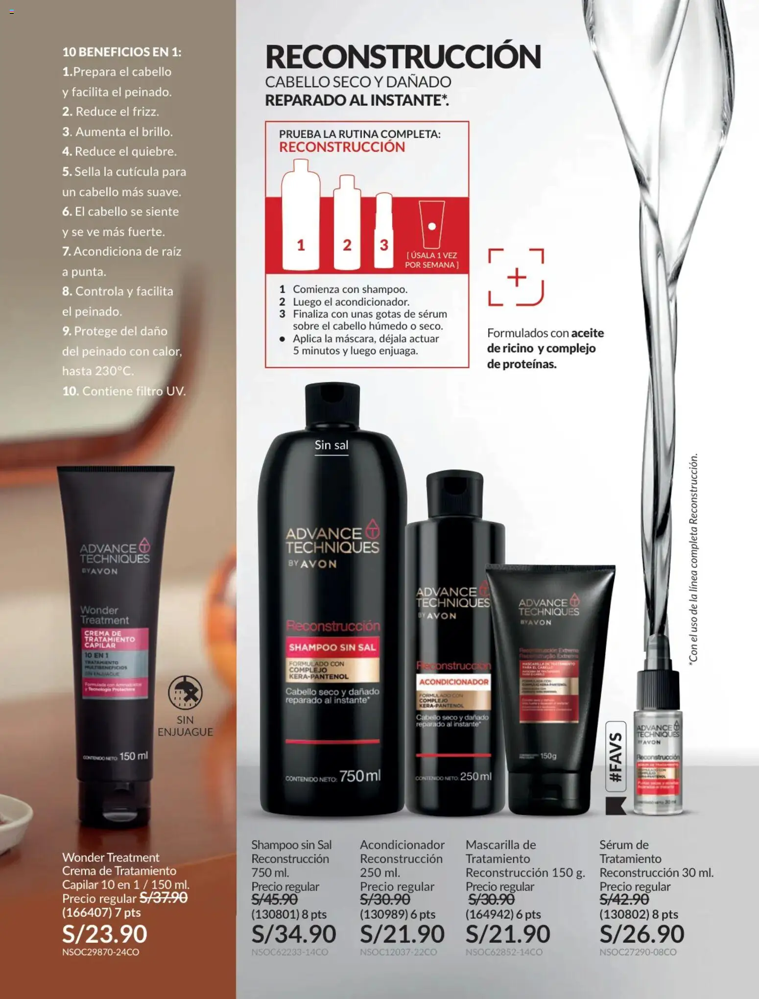 Catálogo Avon válido desde 20.02.2026 | Página: 167 | Productos: Shampoo, Acondicionador, Aceite, Crema
