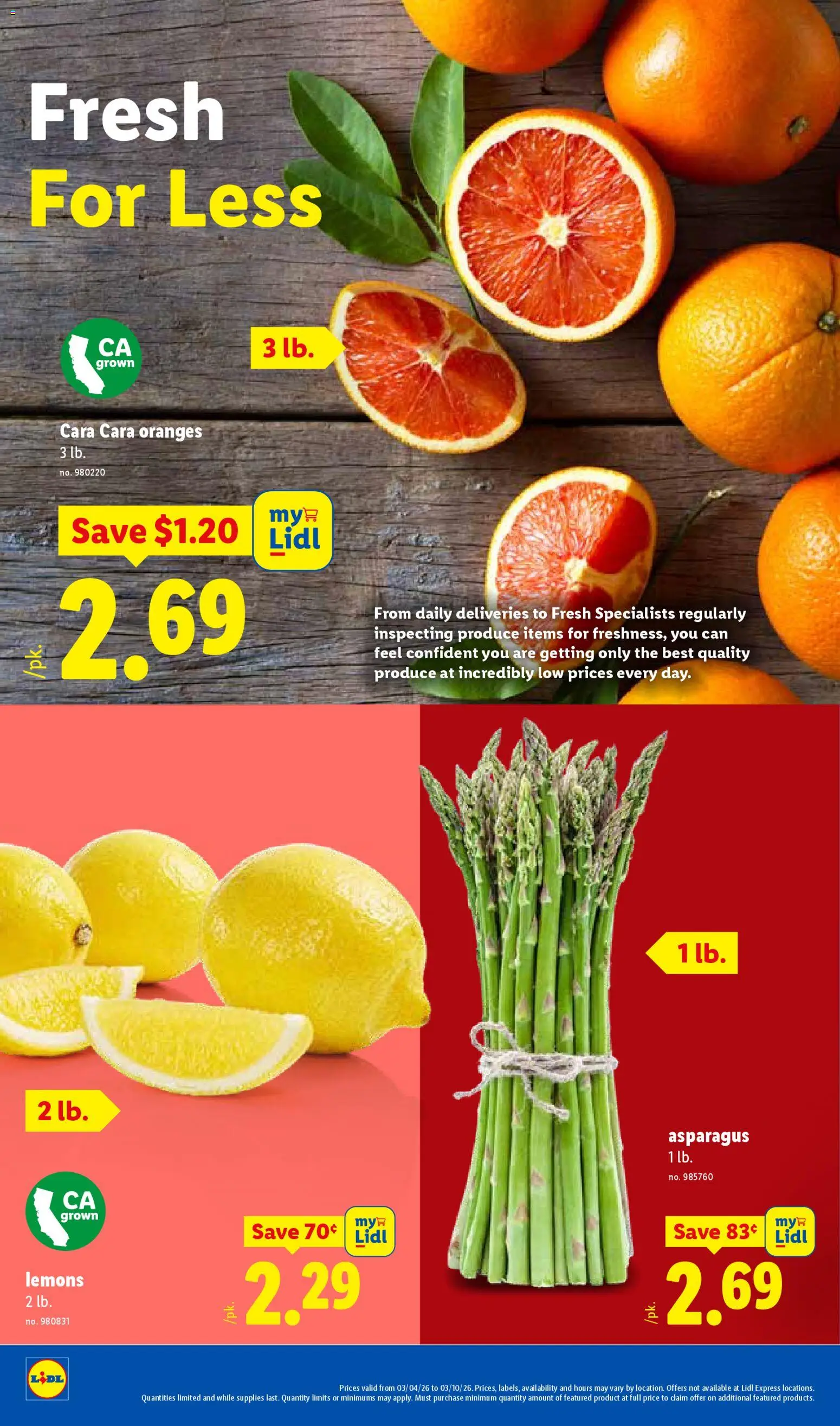 Lidl Weekly Ad - valid from 04.03.2026 | Page: 2 | Products: Asparagus, Oranges