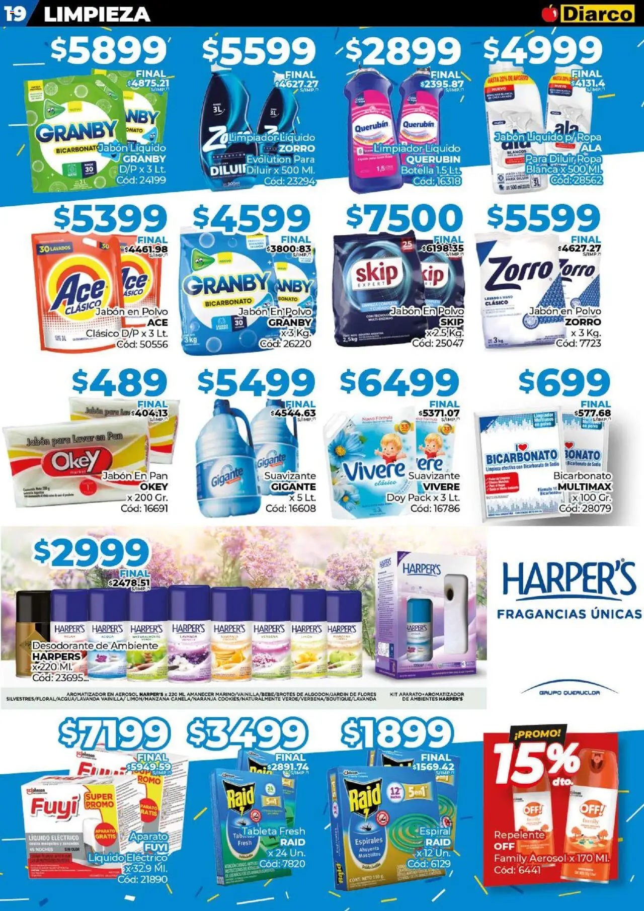 Diarco - Ofertas Interior │ válido desde el 15.09.2025 | Página: 19 | Productos: Polvo, Jabón, Desodorante, Pala
