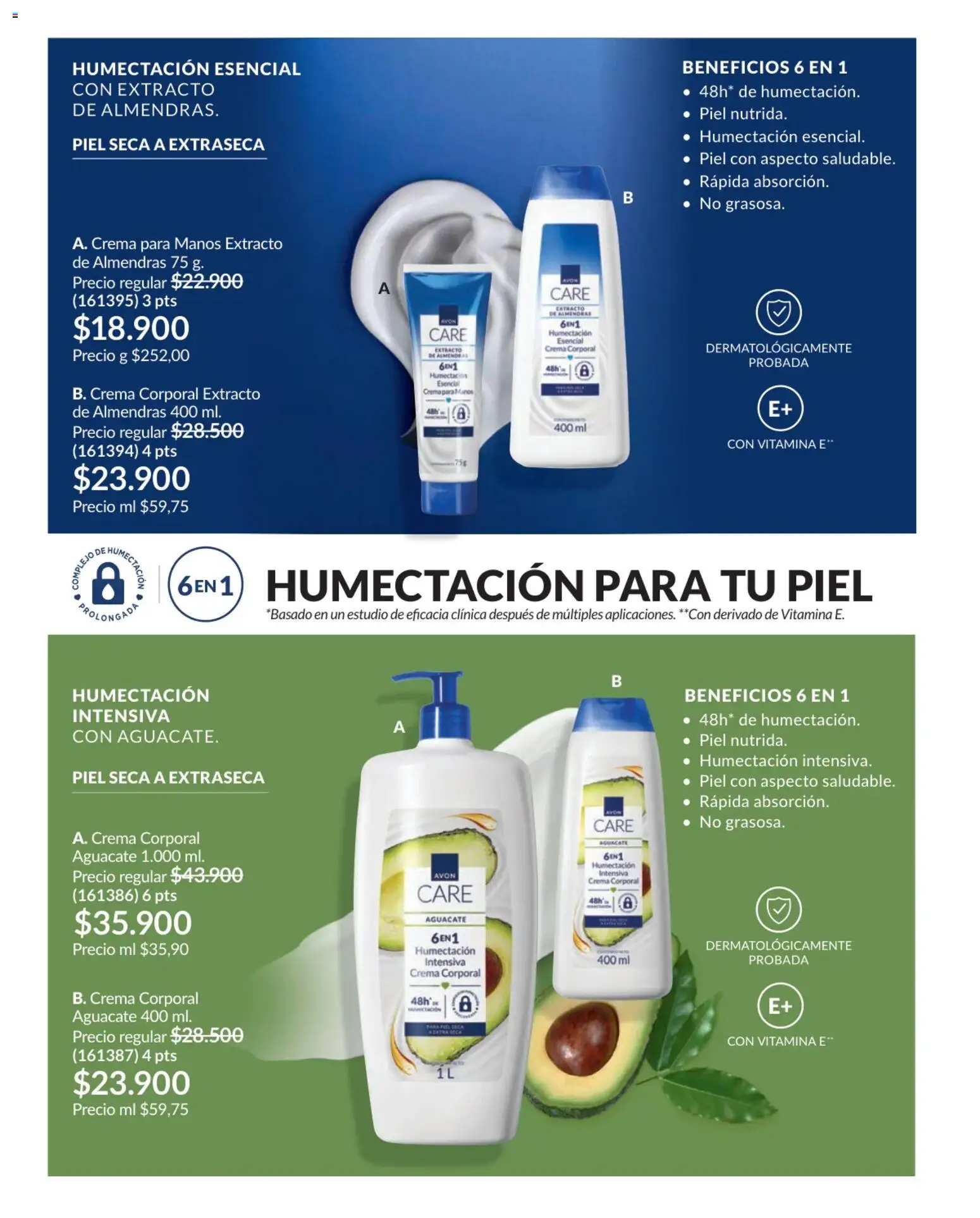 Avon revista - valida desde el 01.02.2026 | Página: 134 | Productos: Aguacate, Almendras, Crema