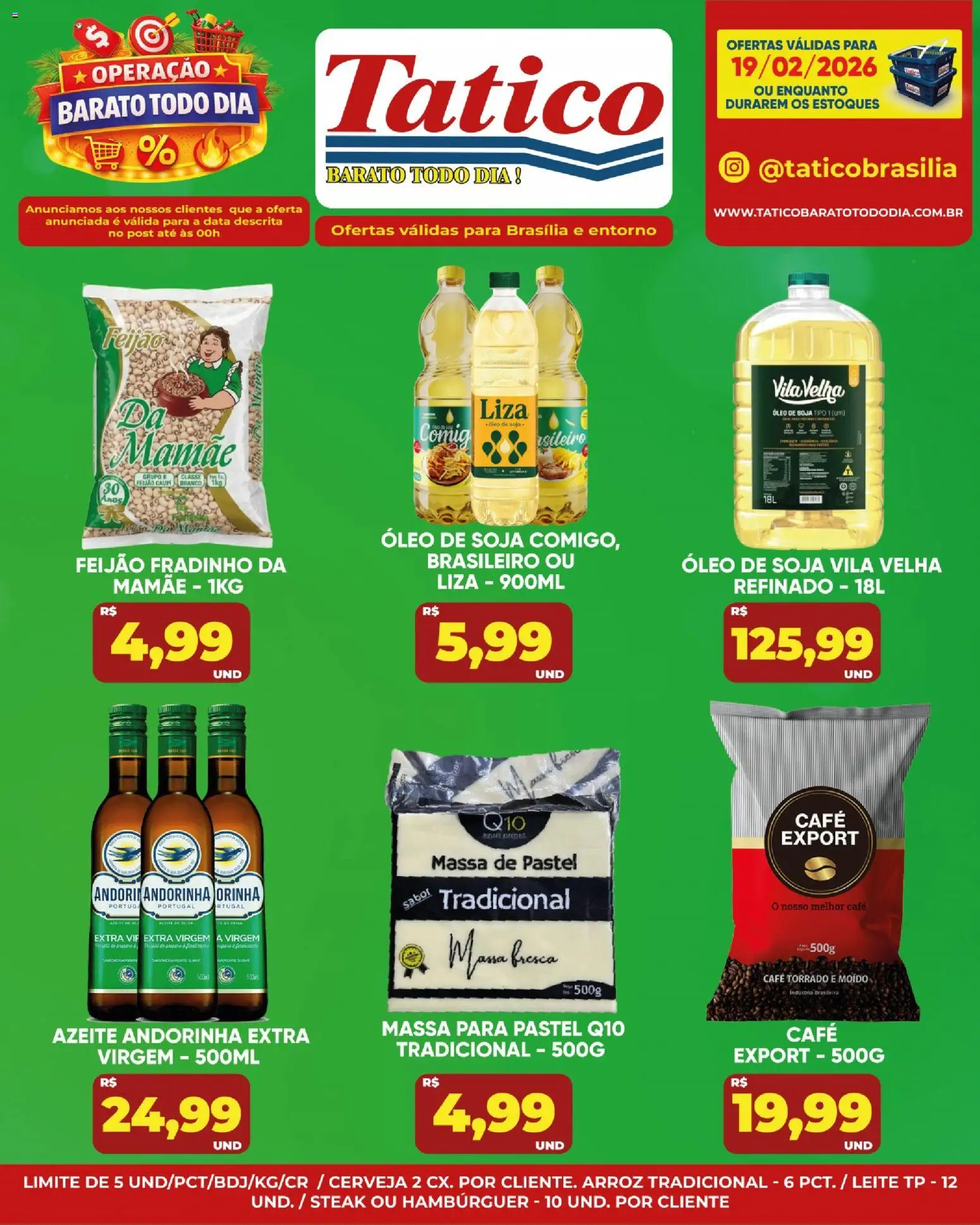 Tatico Folheto - válido de 19.02.2026 | Página: 9 | Produtos: Óleo, Cerveja, Arroz, Azeite