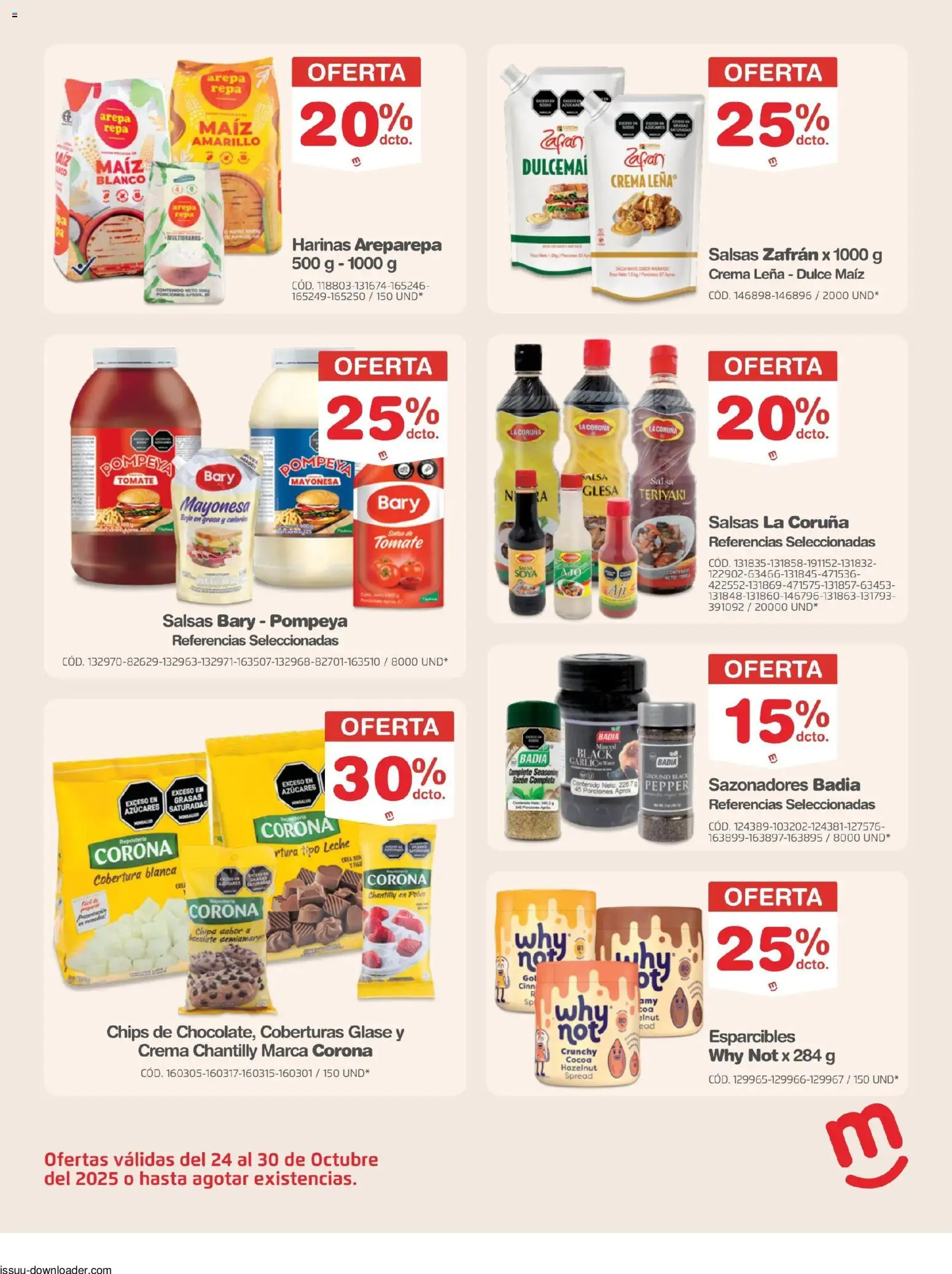 Makro revista - valida desde el 24.10.2025 | Página: 14 | Productos: Crema, Arepa, Polvo, Leche