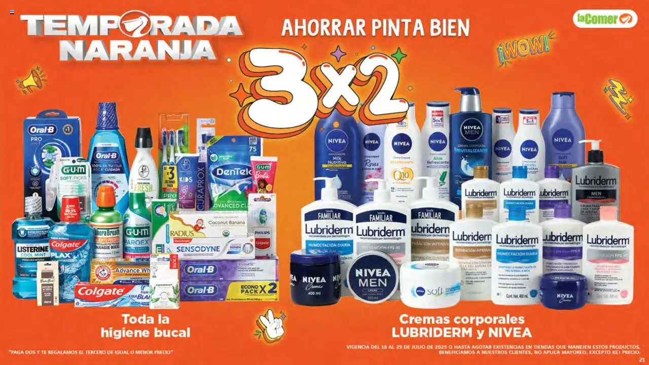Nuevas ofertas de La Comer válidas en toda la República Mexicana desde el 18.07.2025. ¡Encuentra las mejores ofertas en La Comer - Folleto! | Página: 21 | Productos: Crema, Cama, Té, Crema corporal