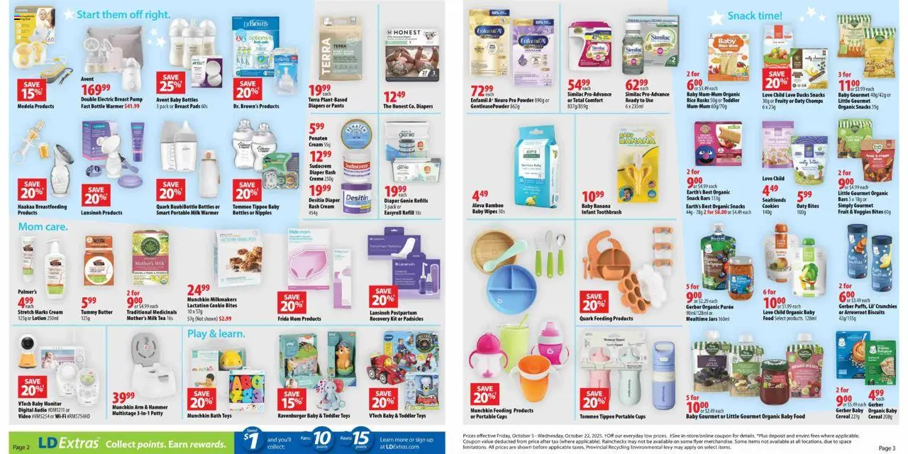 London Drugs flyer valid from 03.10.2025 | Page: 2 | Products: Cookies, Monitor, Video, Pants