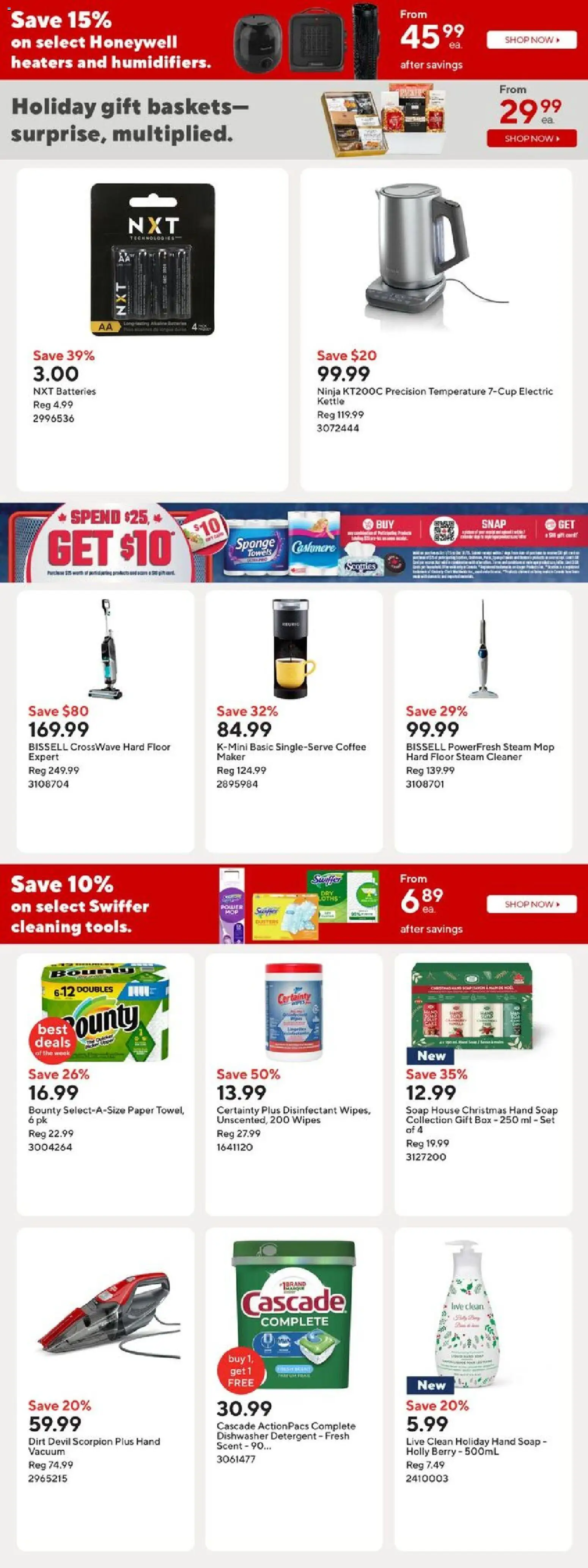 Staples flyer valid from 14.11.2025 | Page: 19 | Products: Dishwasher, Sponge, Soap, Box