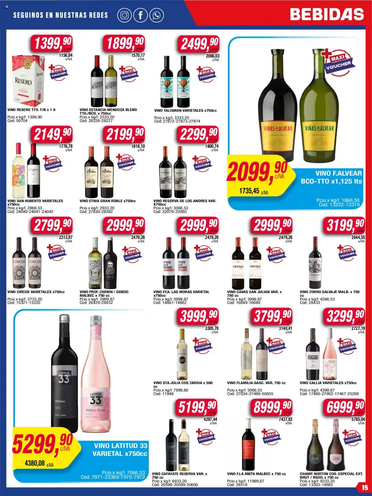 Maxiconsumo ofertas │ válido desde el 09.06.2025 | Página: 15 | Productos: Vino, Cava
