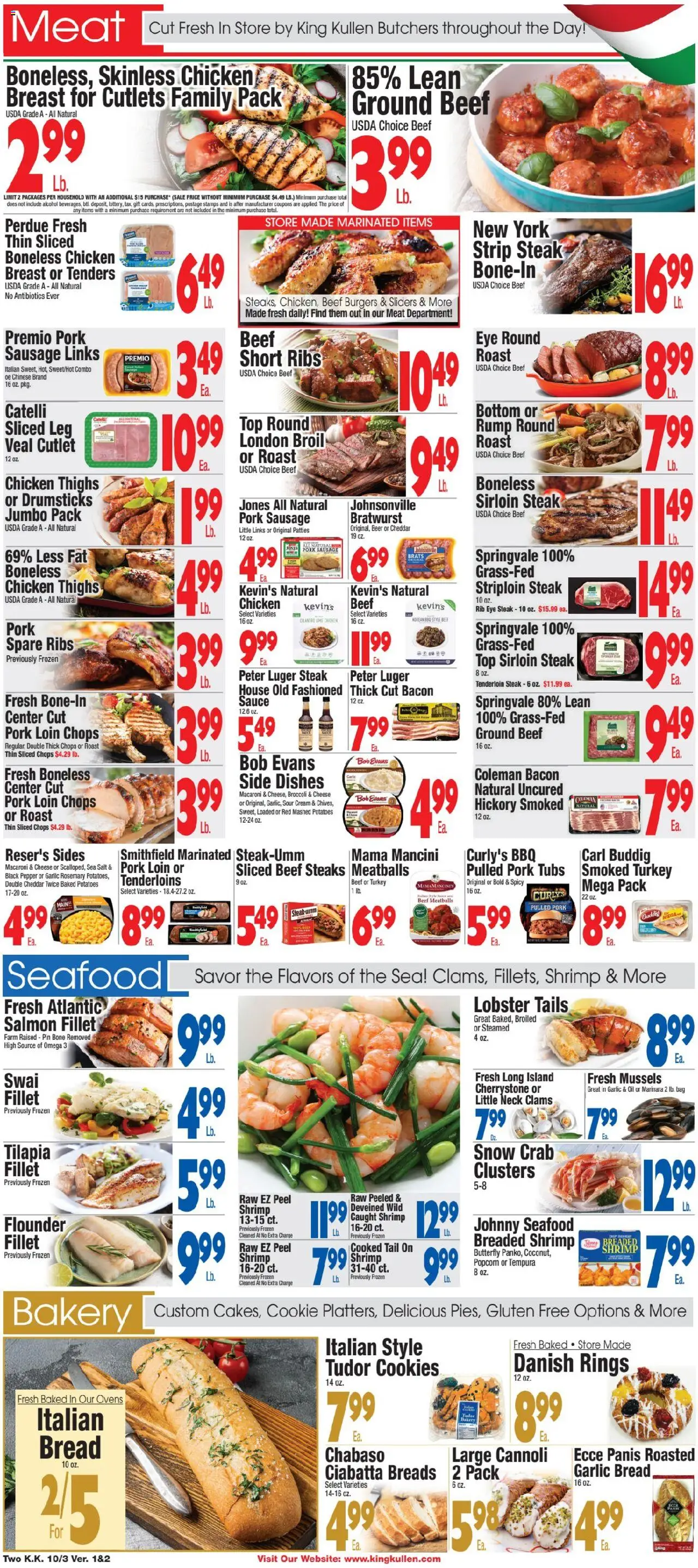 King Kullen Weekly Ad - valid from 02.10.2025 | Page: 2 | Products: Broccoli, Oil, Potatoes, Salt