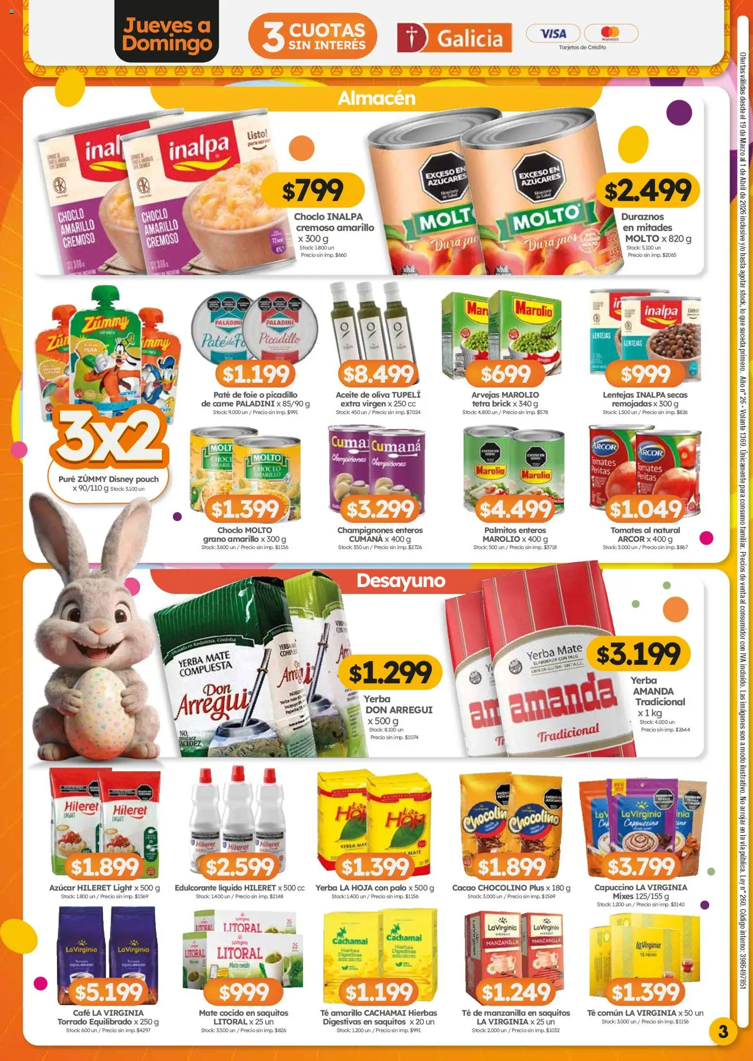 Cordiez ofertas │ válido desde el 19.03.2026 | Página: 3 | Productos: Azucar, Yerba, Oliva, Cacao