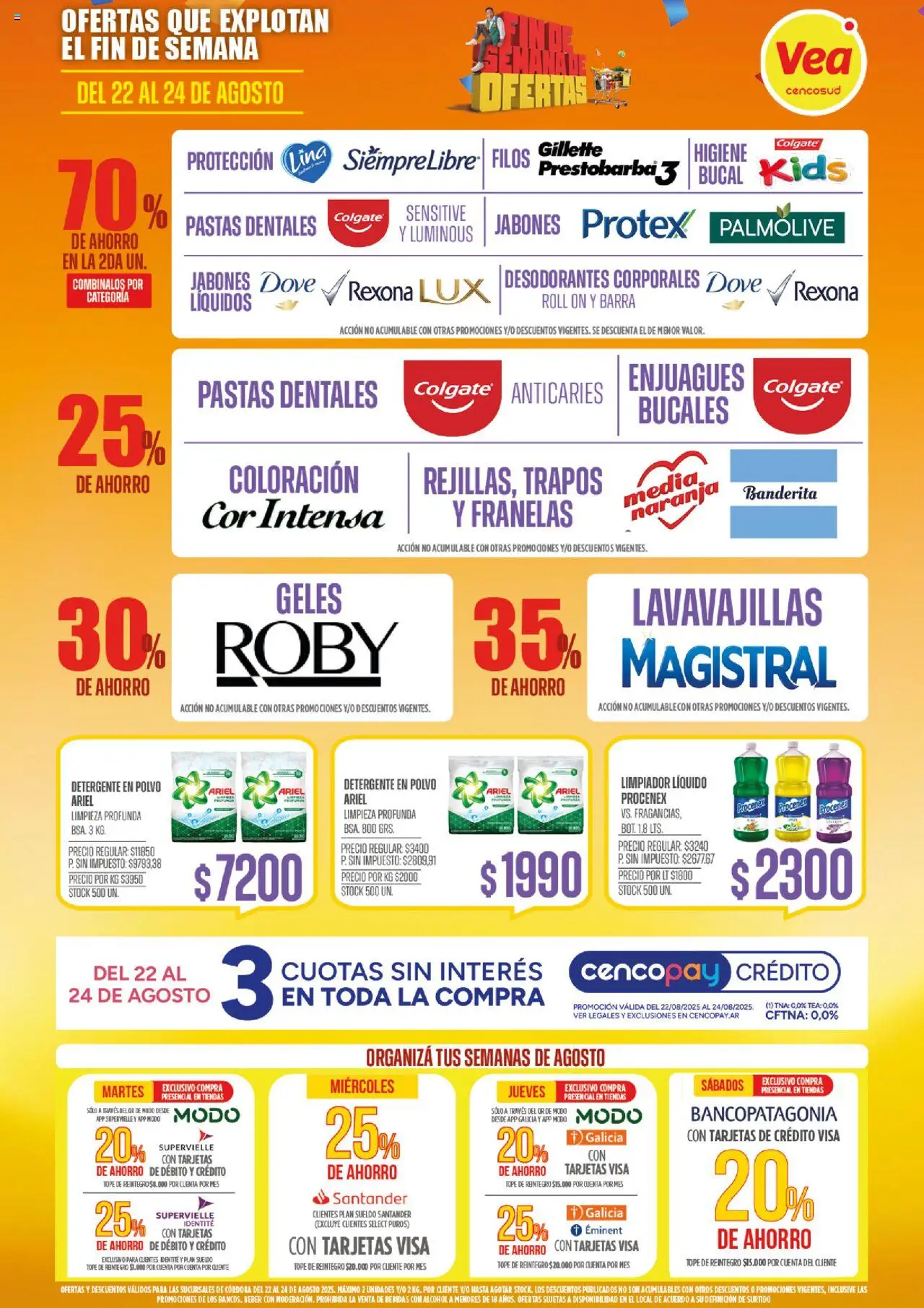 Vea - Ofertas | Córdoba │ válido desde el 22.08.2025 | Página: 5 | Productos: Lavavajillas, Polvo, Detergente, Limpiador