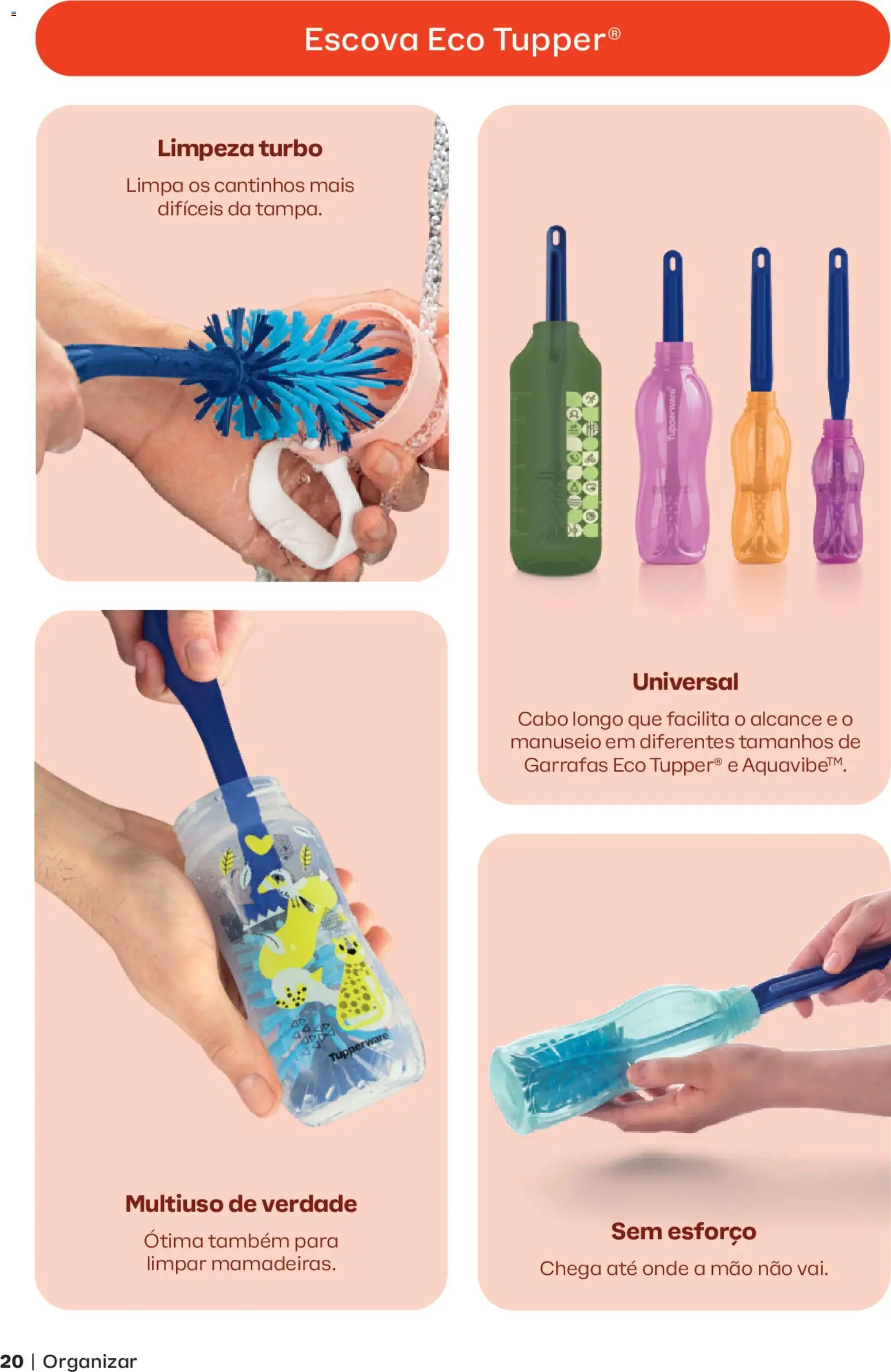 Tupperware Folheto - válido de 01.04.2026 | Página: 20 | Produtos: Escova, Cabo